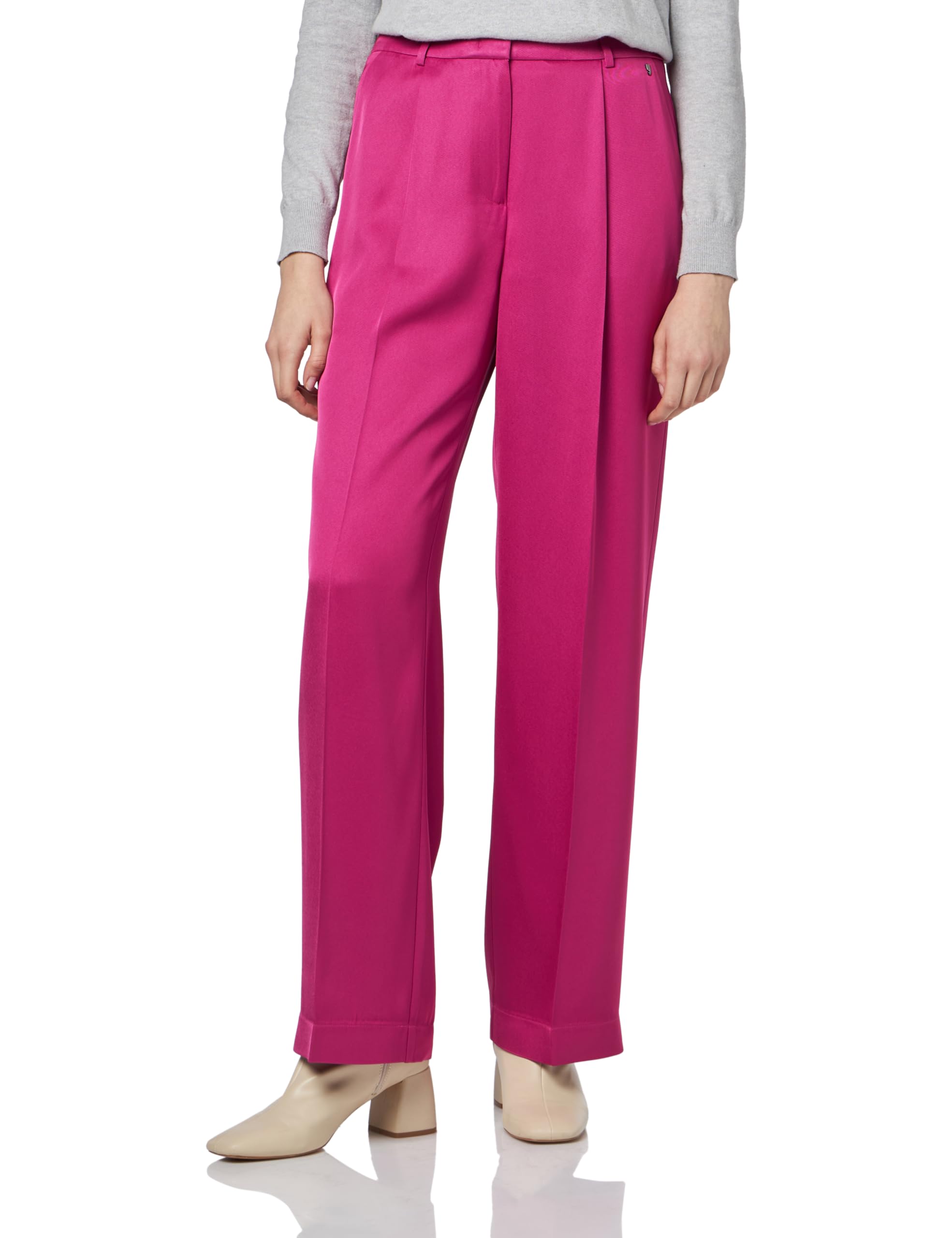 comma-wide-leg-twill-hose-damen-38w-32l-beige image 1