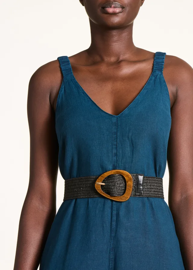 la-f-e-marabout-e-accessoires-g-rtel-schwarz-elastisch-holz-schnalle image 1