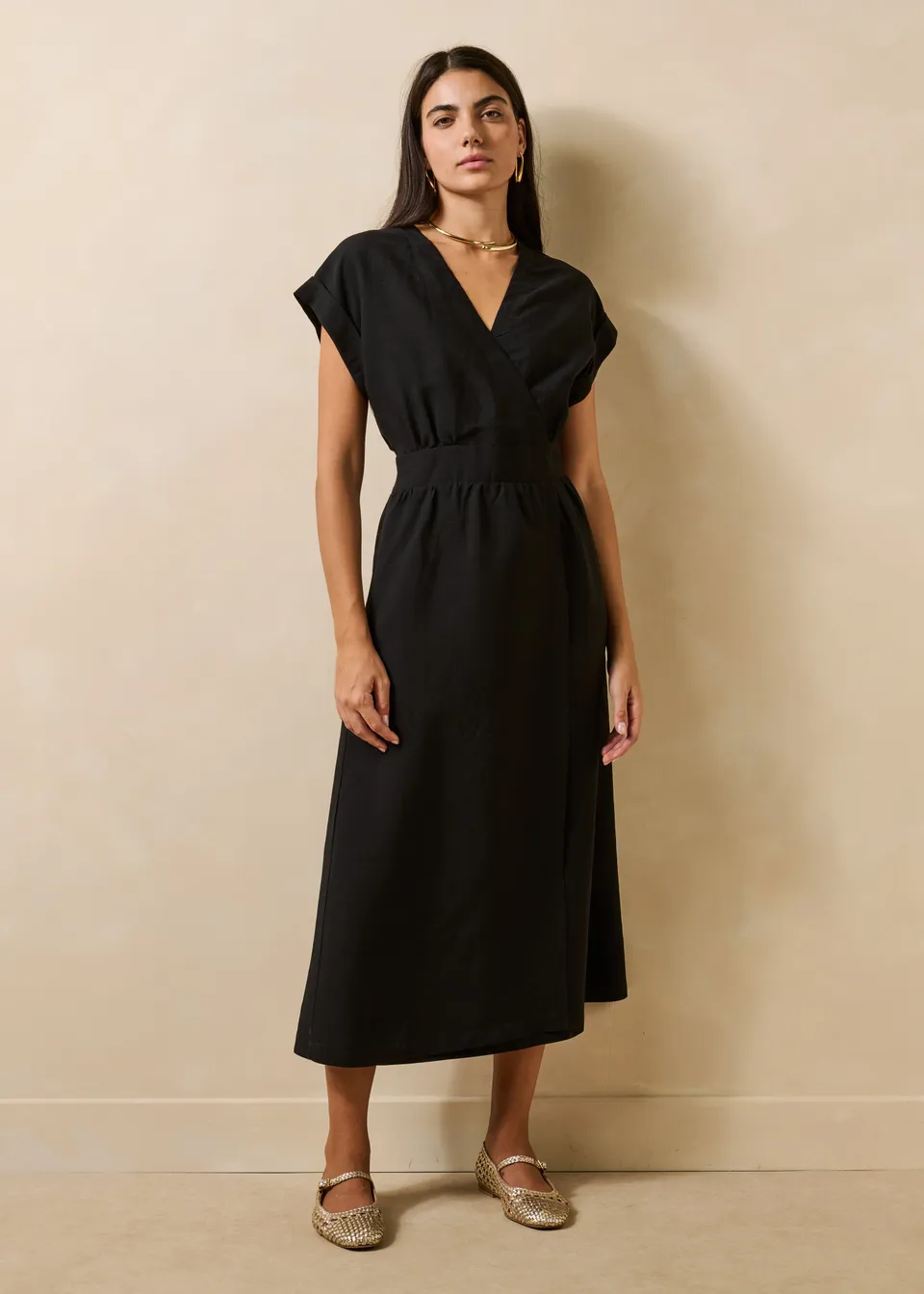 la-f-e-marabout-e-fresa-maxikleid-schwarz-kleid-wickeloptik image 1
