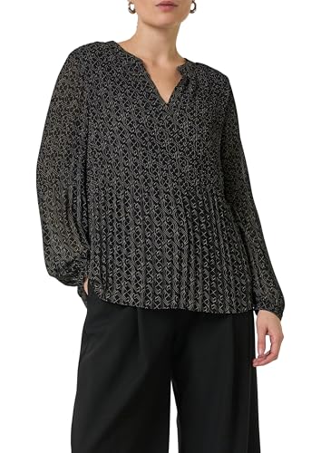 comma-bluse-damen-chiffon-logomuster-gr-46-plissee image 8
