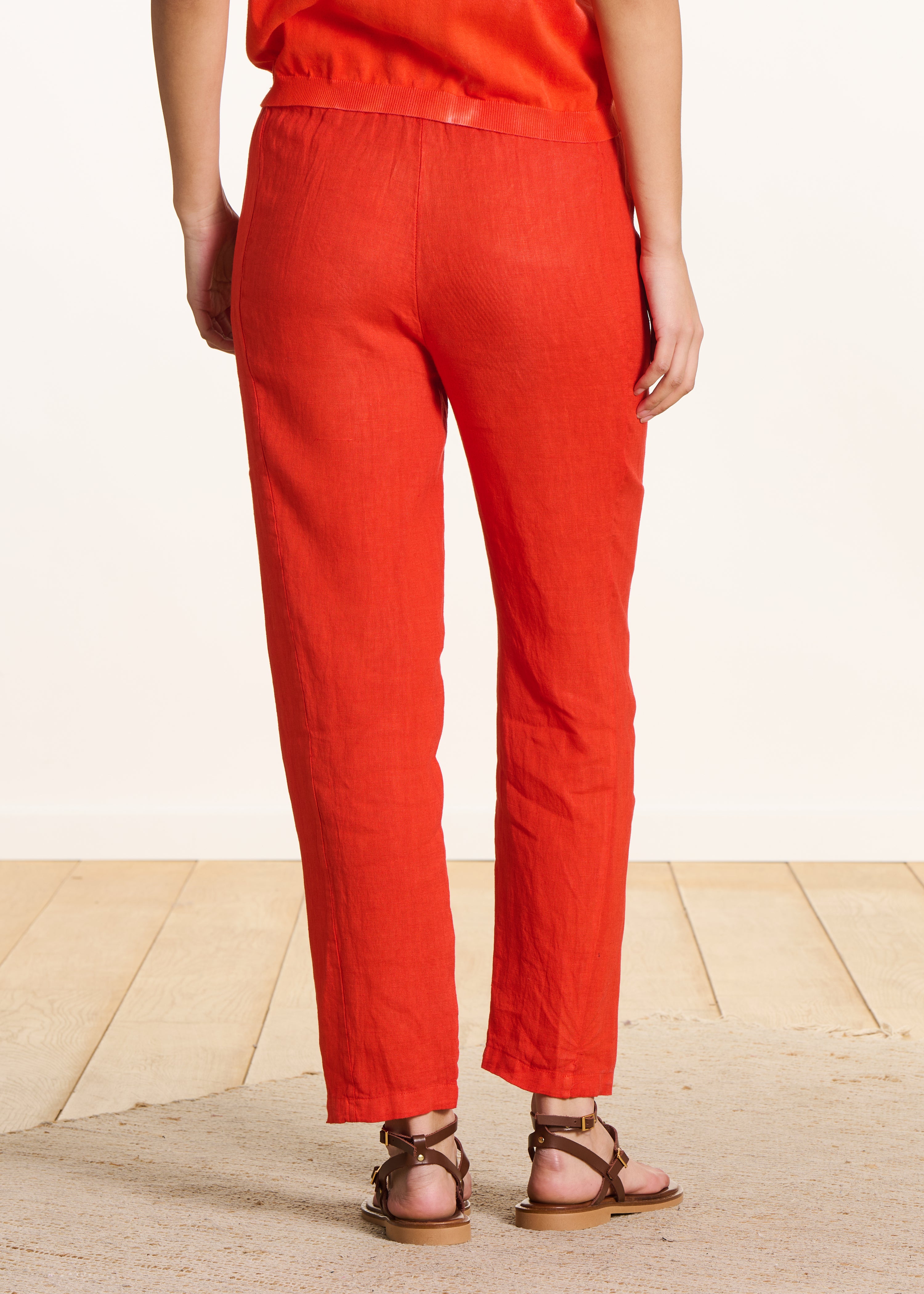 la-f-e-marabout-e-firmin-leinenhose-orange-karotte-elastisch image 3