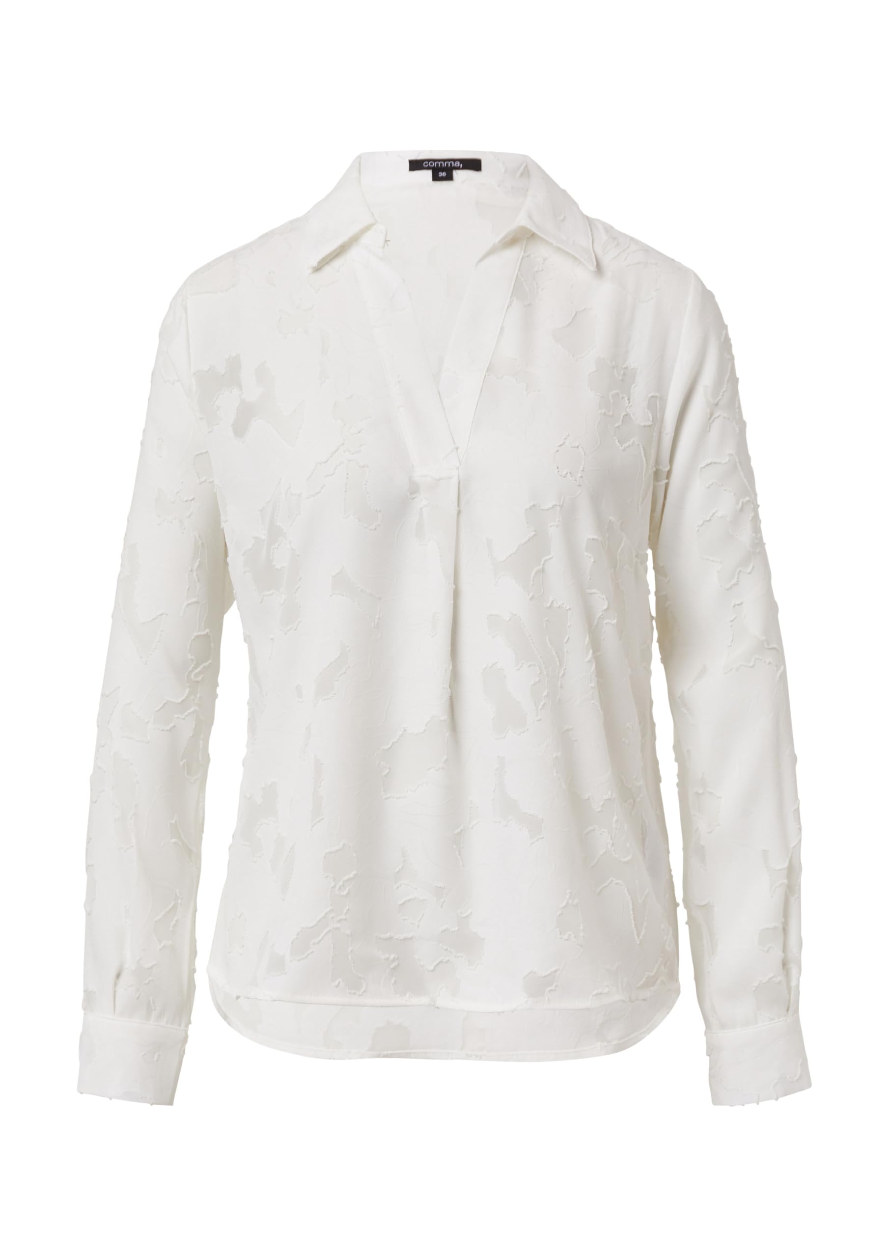 comma-jacquard-bluse-semitransparent-relaxed-fit image 3