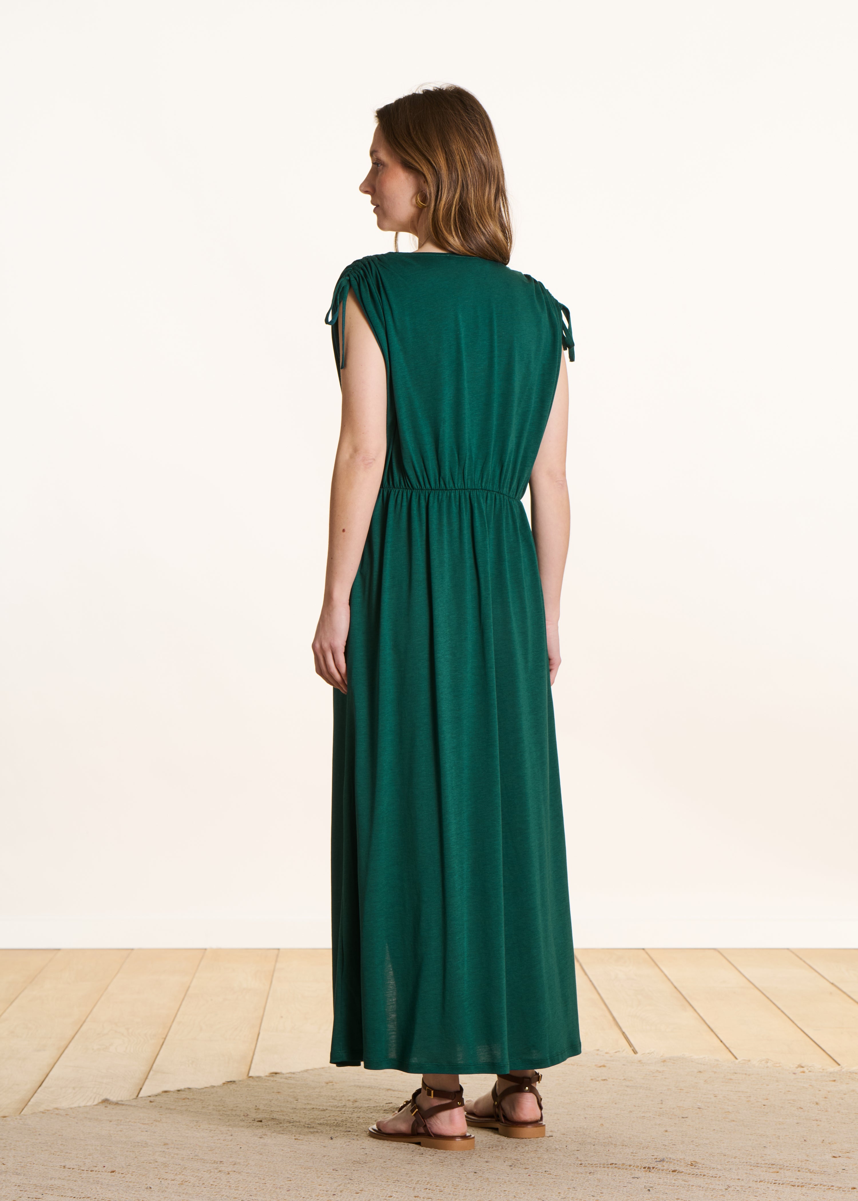 la-f-e-marabout-e-fiston-kleid-petrol-maxi-lyocell image 2