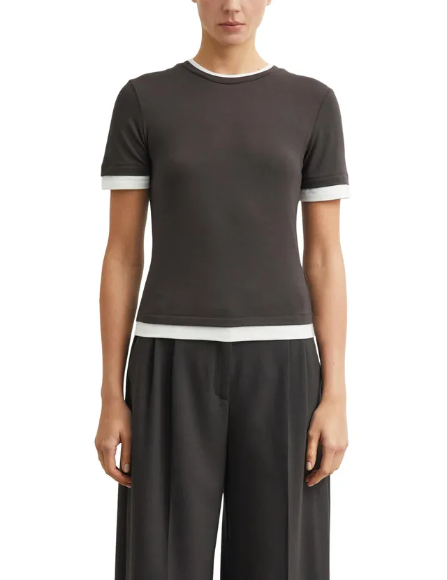 comma-tops-t-shirt-layeringoptik-gr-46-strickjersey image 1