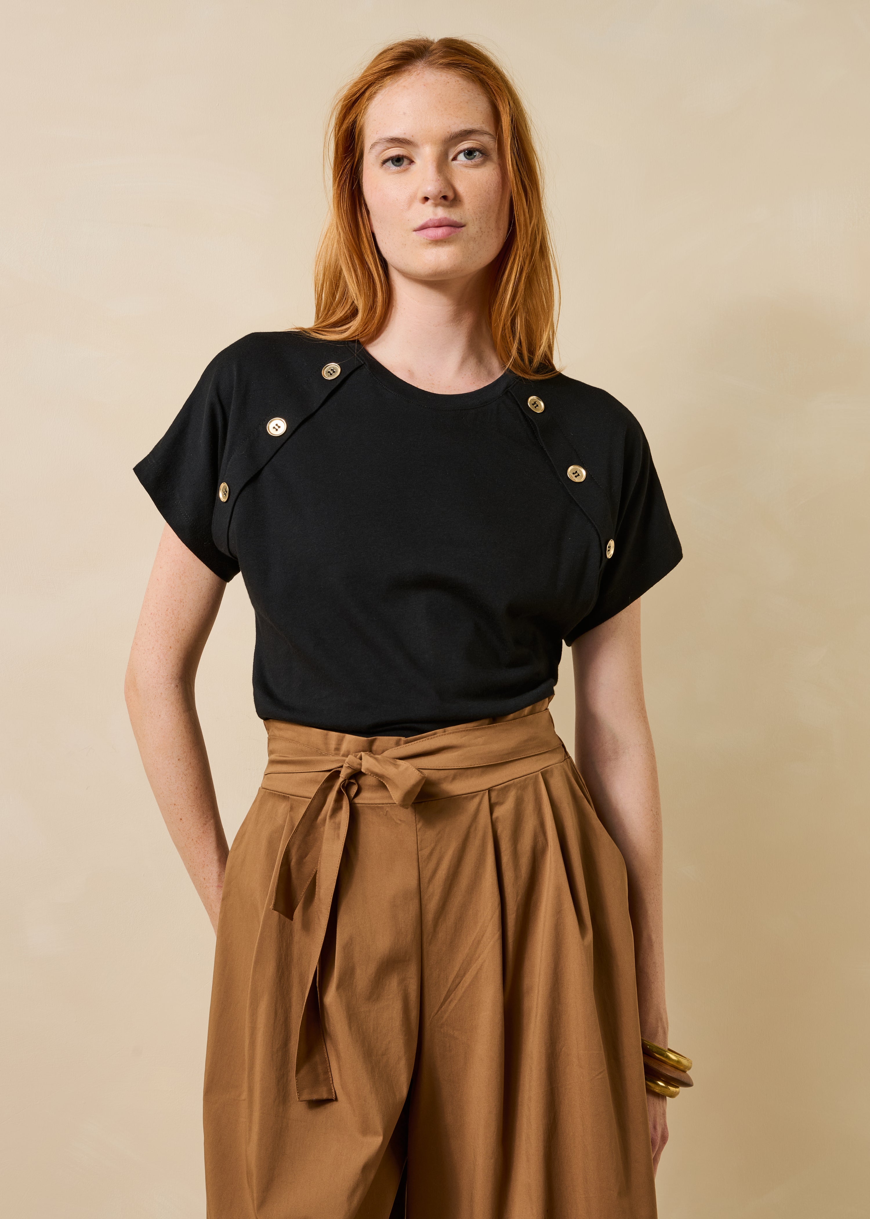 la-f-e-marabout-e-t-shirt-schwarz-bio-baumwolle-kurzarm image 1