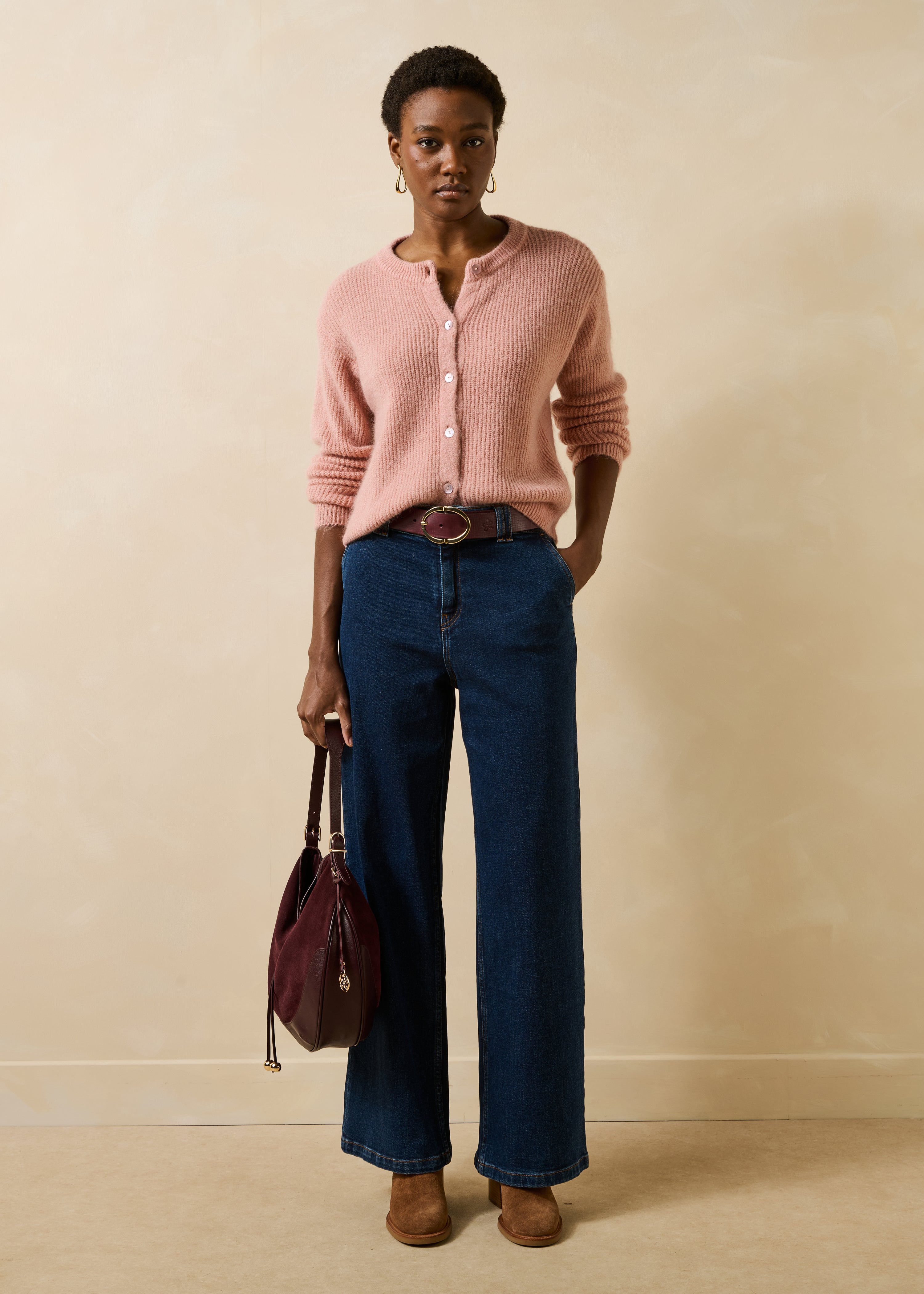 la-f-e-marabout-e-zakaria-gilet-strickjacke-rosa-mohair-m image 2