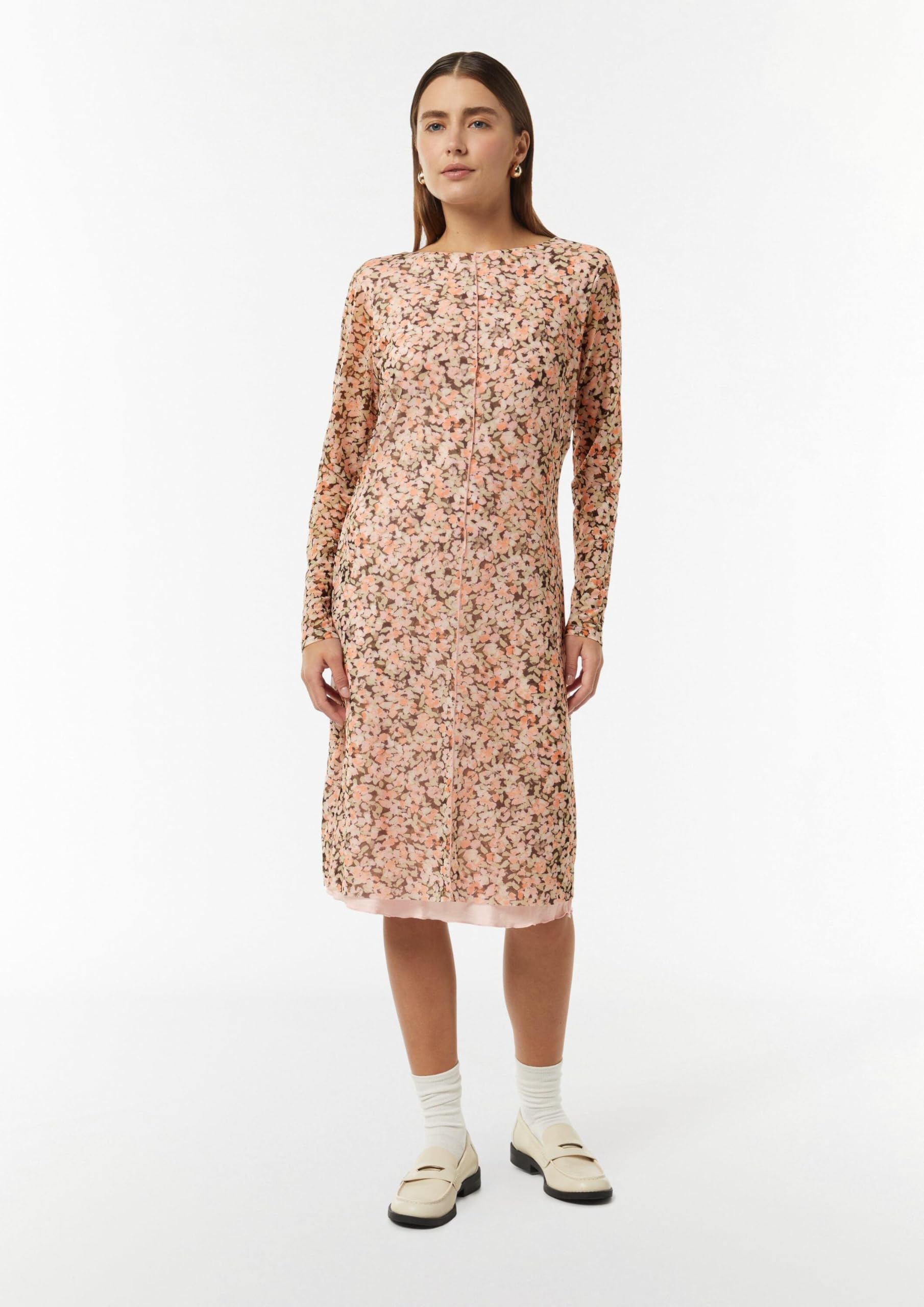 comma-midikleid-mesh-floraler-print-kleid-gr-e-38-rosa image 5