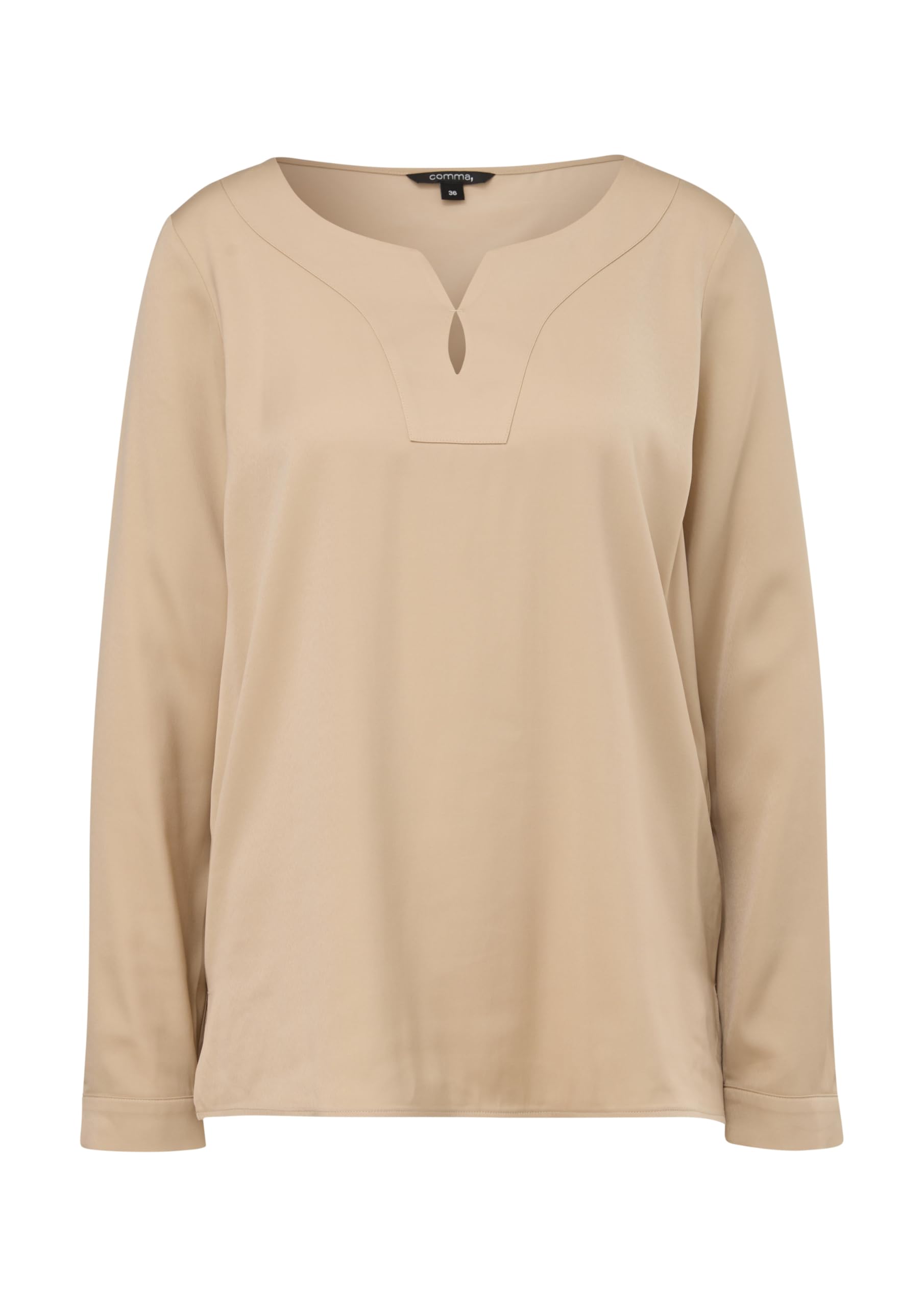 comma-satinbluse-mit-tunika-ausschnitt-bluse-gr-42-ozeanblau image 4