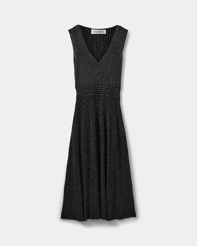 sofie-schnoor-women-celestinesw-dress-maxi-kleid-schwarz-glitzer image 1