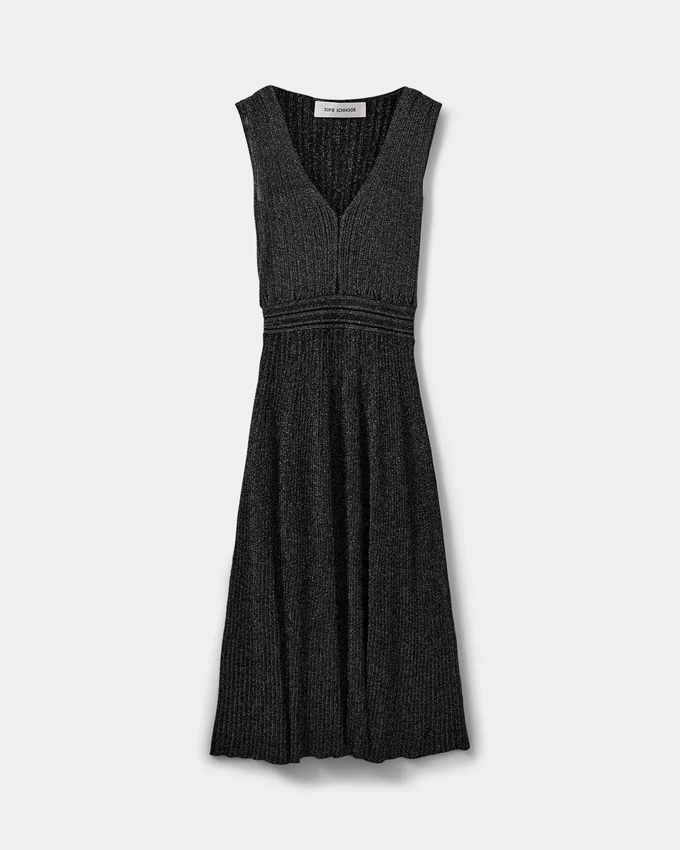 sofie-schnoor-women-celestinesw-dress-maxi-kleid-schwarz-glitzer image 1
