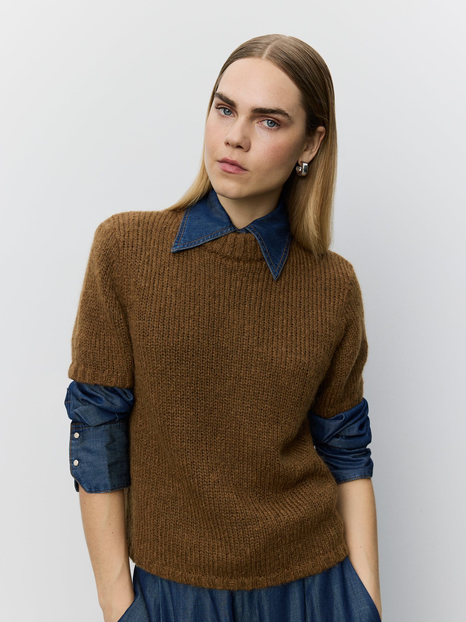 sofie-schnoor-women-sagasw-kurzarm-strickpullover-braun-mohair image 5
