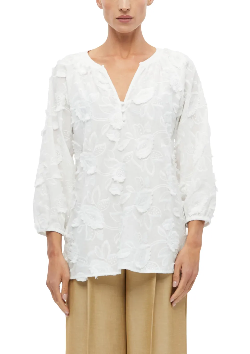 comma-tunika-bluse-baumwoll-voile-3-4-arm-gr-34 image 1