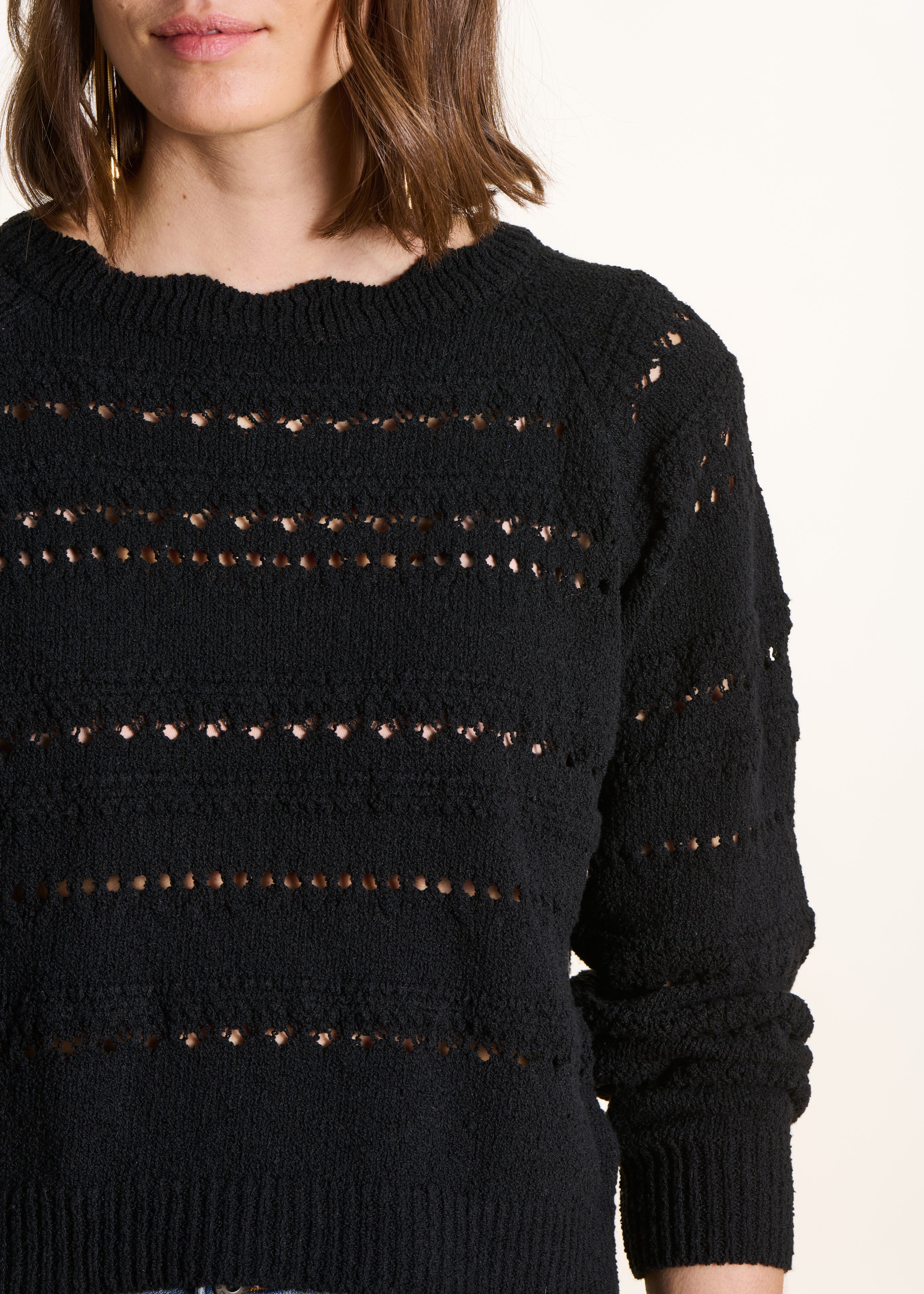 la-f-e-marabout-e-florette-pullover-damen-schwarz-ajour image 5