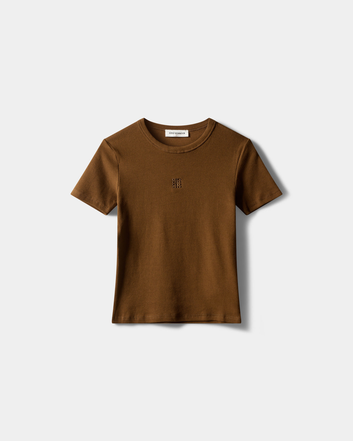 sofie-schnoor-women-blakesw-rib-baby-tee-t-shirt-maple-brown image 1