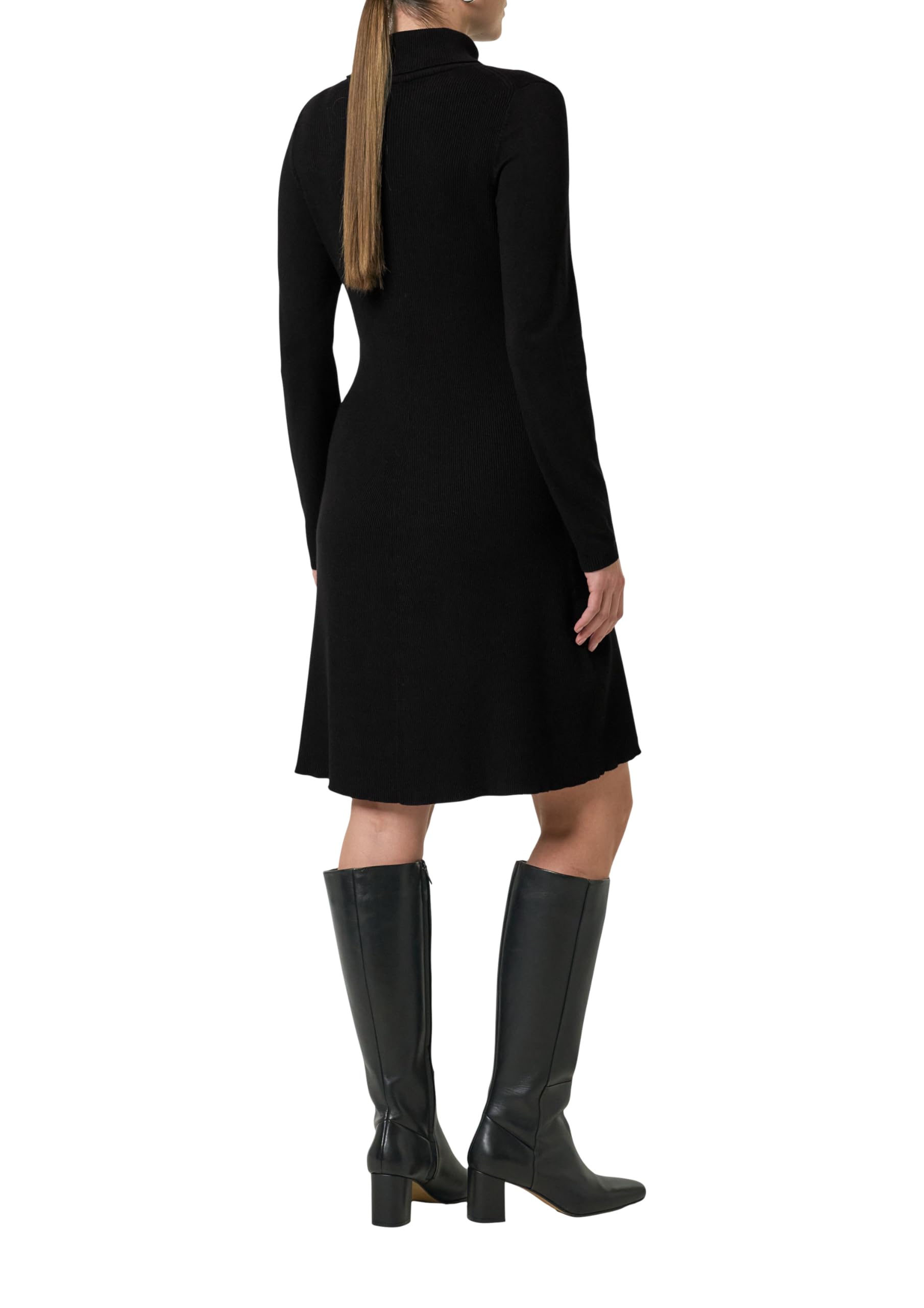 comma-rippstrickkleid-kleid-schwarz-gr-38-turtleneck-kurz image 2
