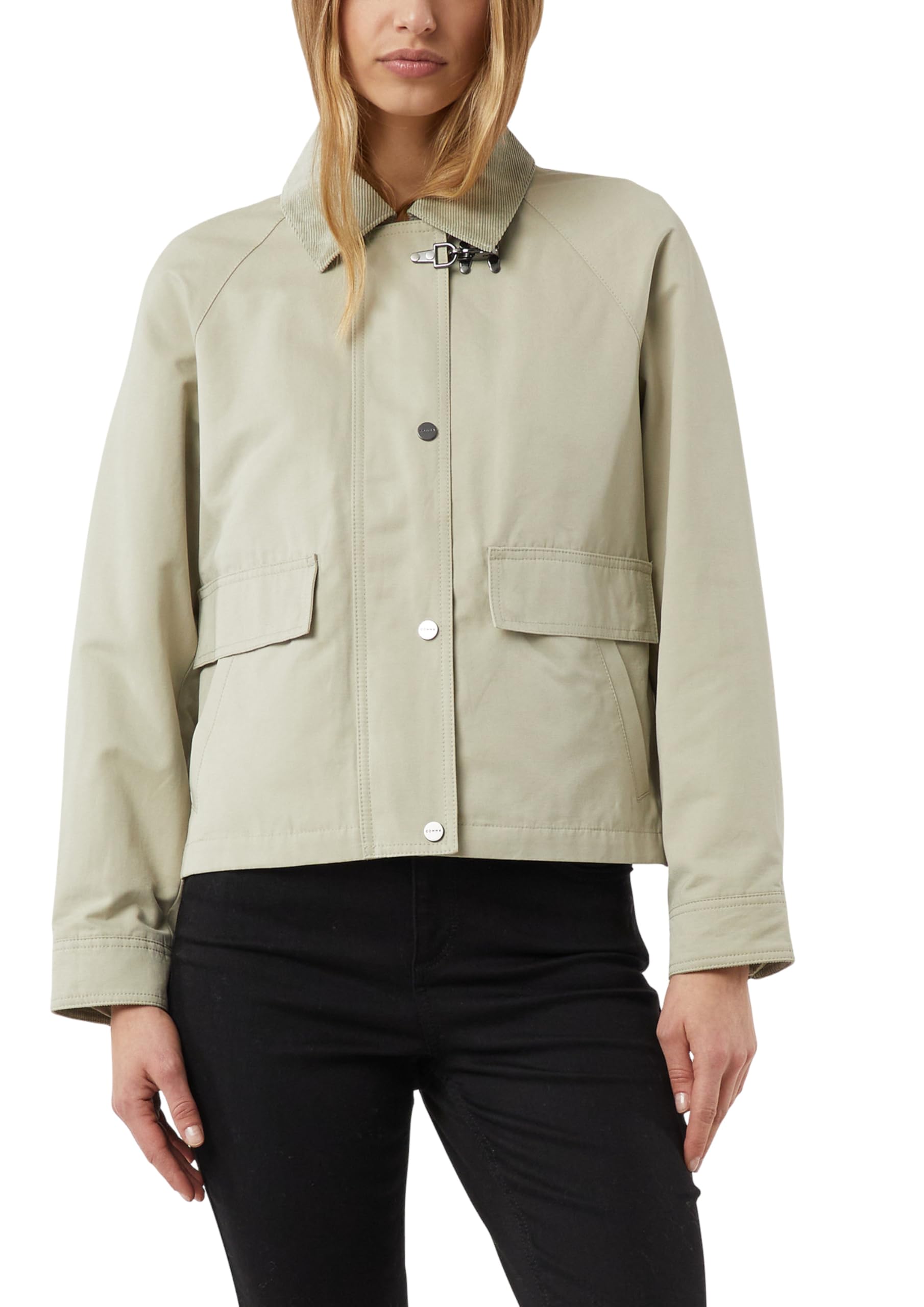 comma-jacke-baumwollmix-kurz-cord-kragen-twill image 1