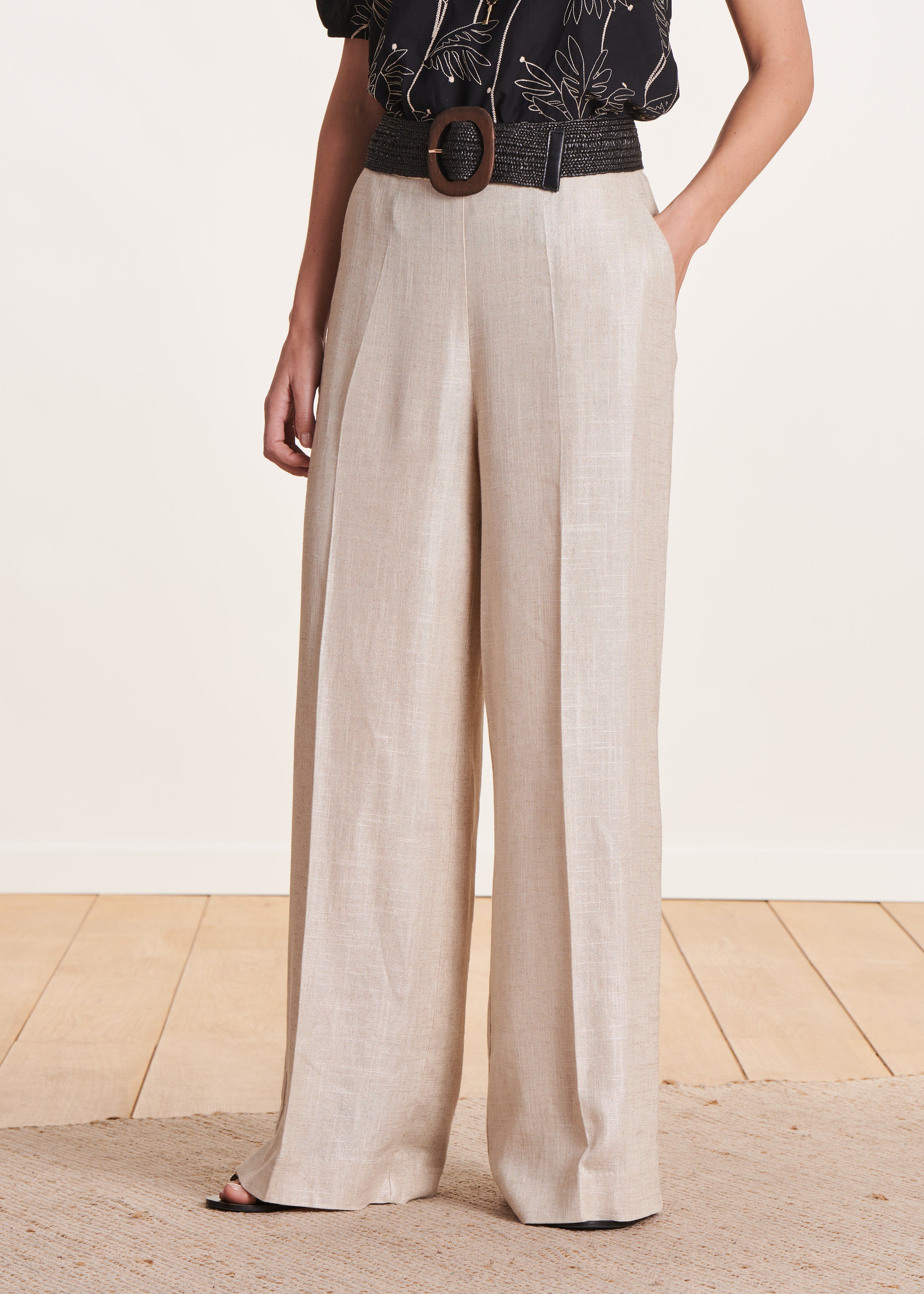 la-f-e-marabout-e-derick-hose-beige-leinen-gl-nzend-high-waist image 2