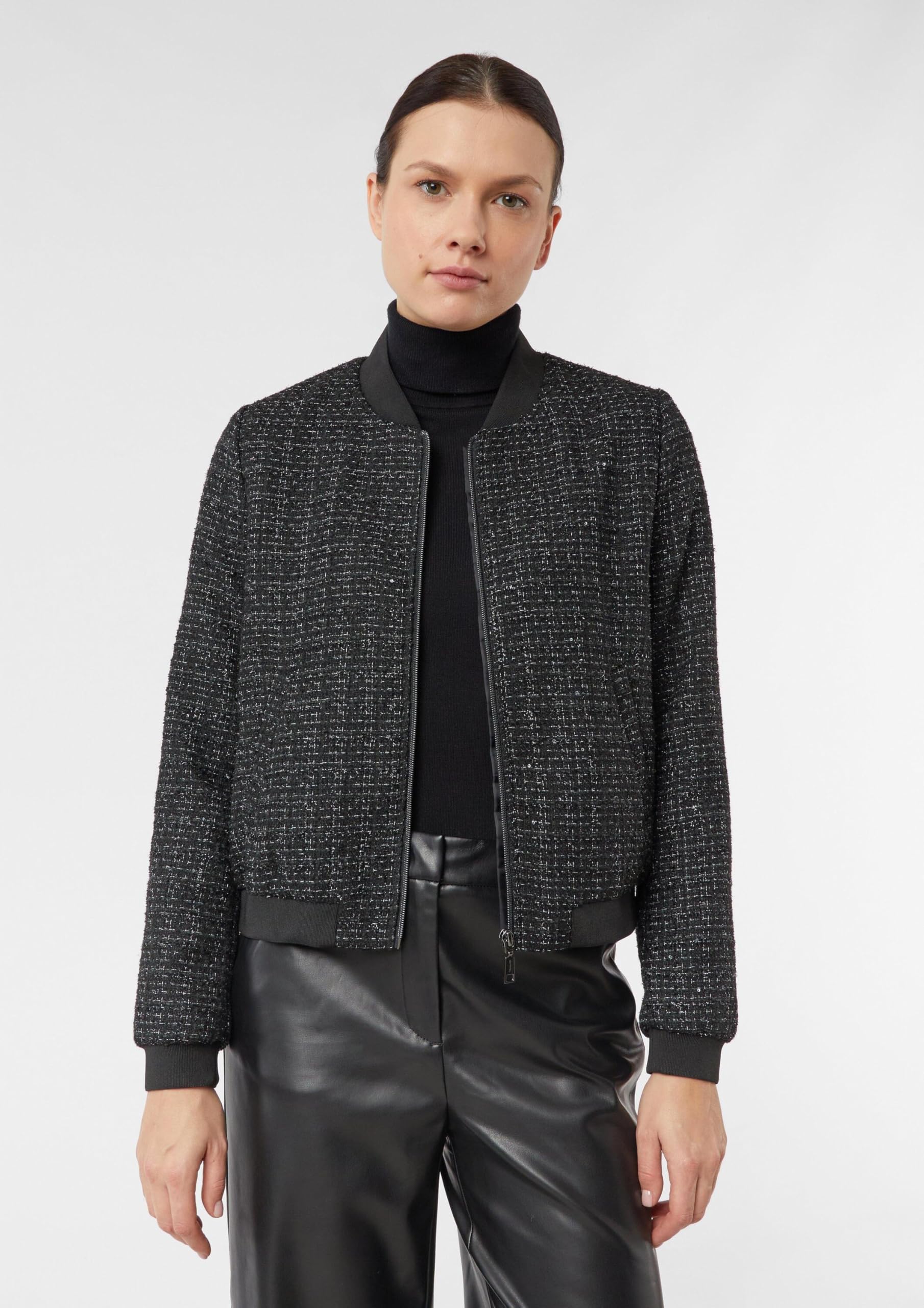 comma-kurzer-blouson-jacke-gr-e-40-mit-glitzergarn image 7