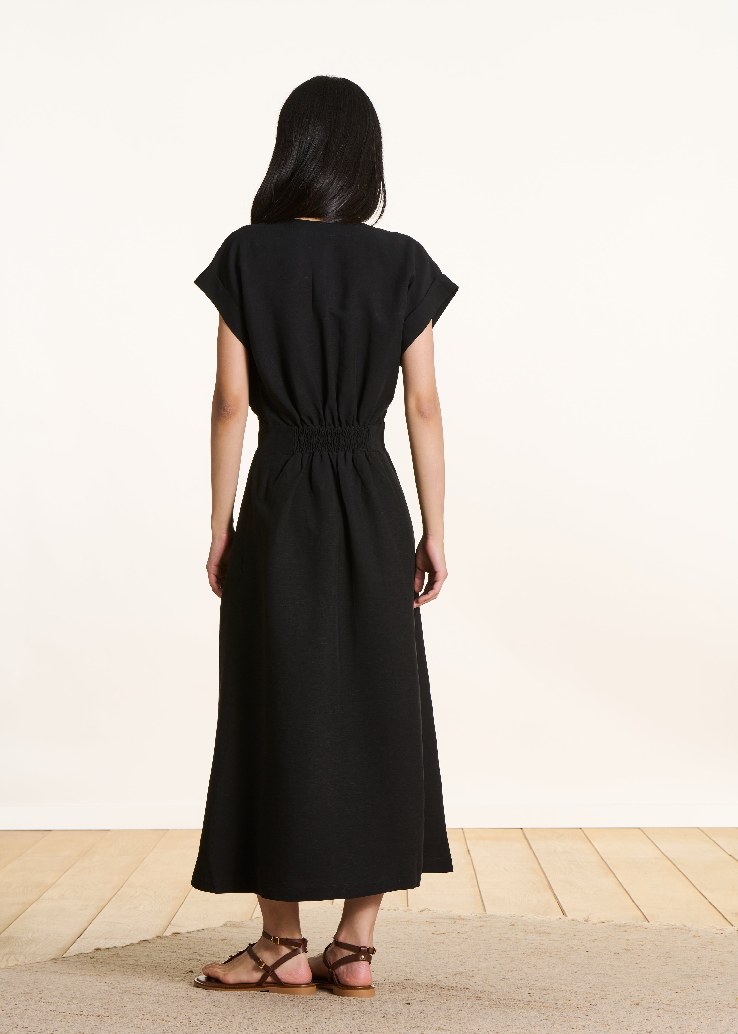 la-f-e-marabout-e-fresa-kleid-lang-schwarz-wickel-damen image 2
