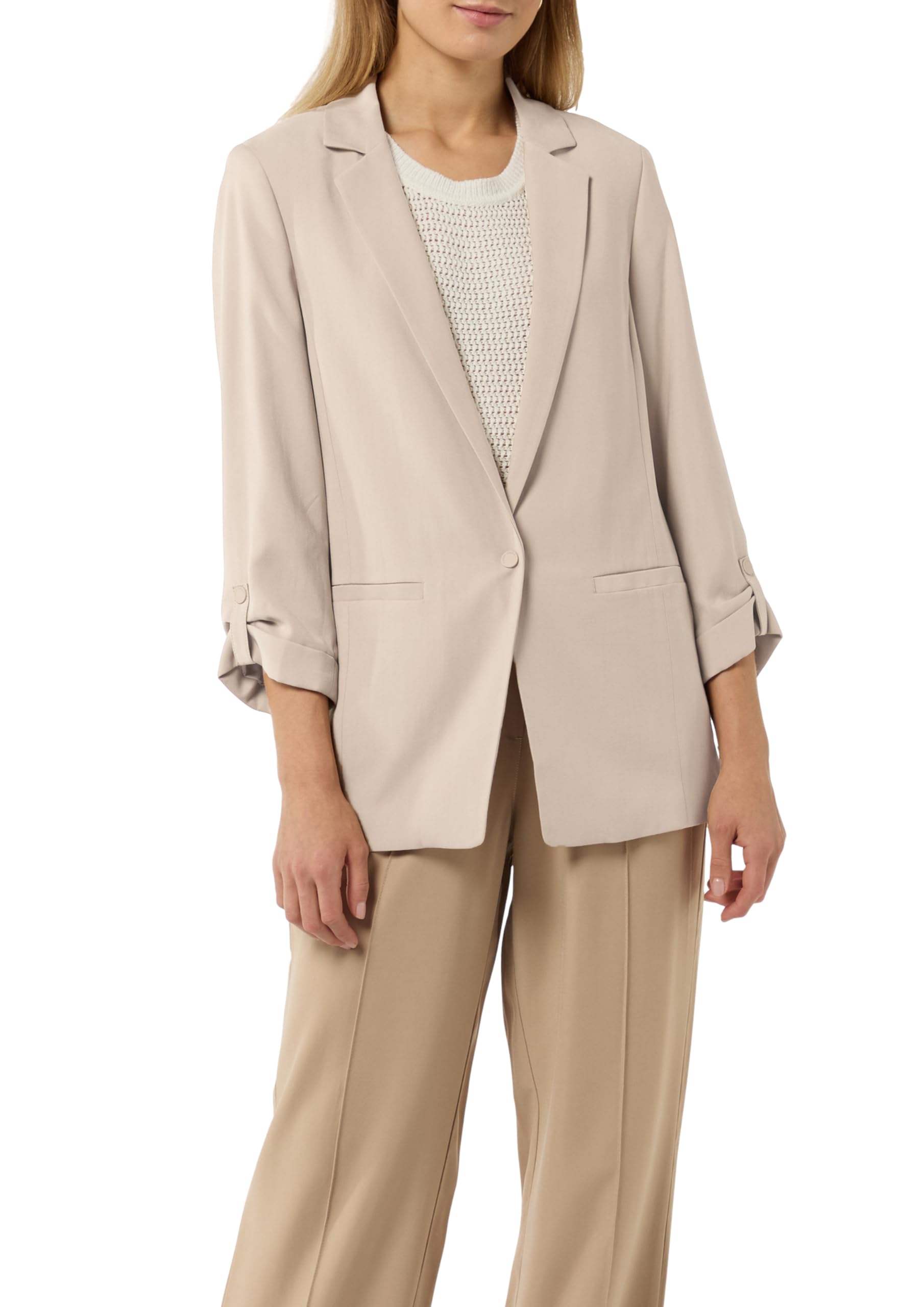 comma-antaillierter-blazer-viskosetwill-gr-36-sandstein image 1