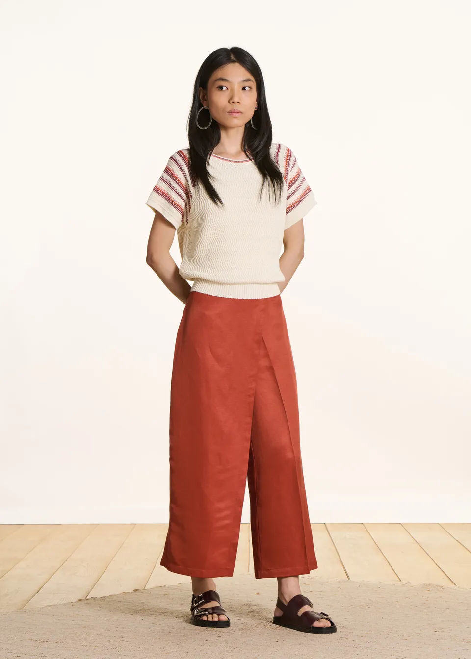 la-f-e-marabout-e-fulano-7-8-hose-brique-leinen-weit image 1