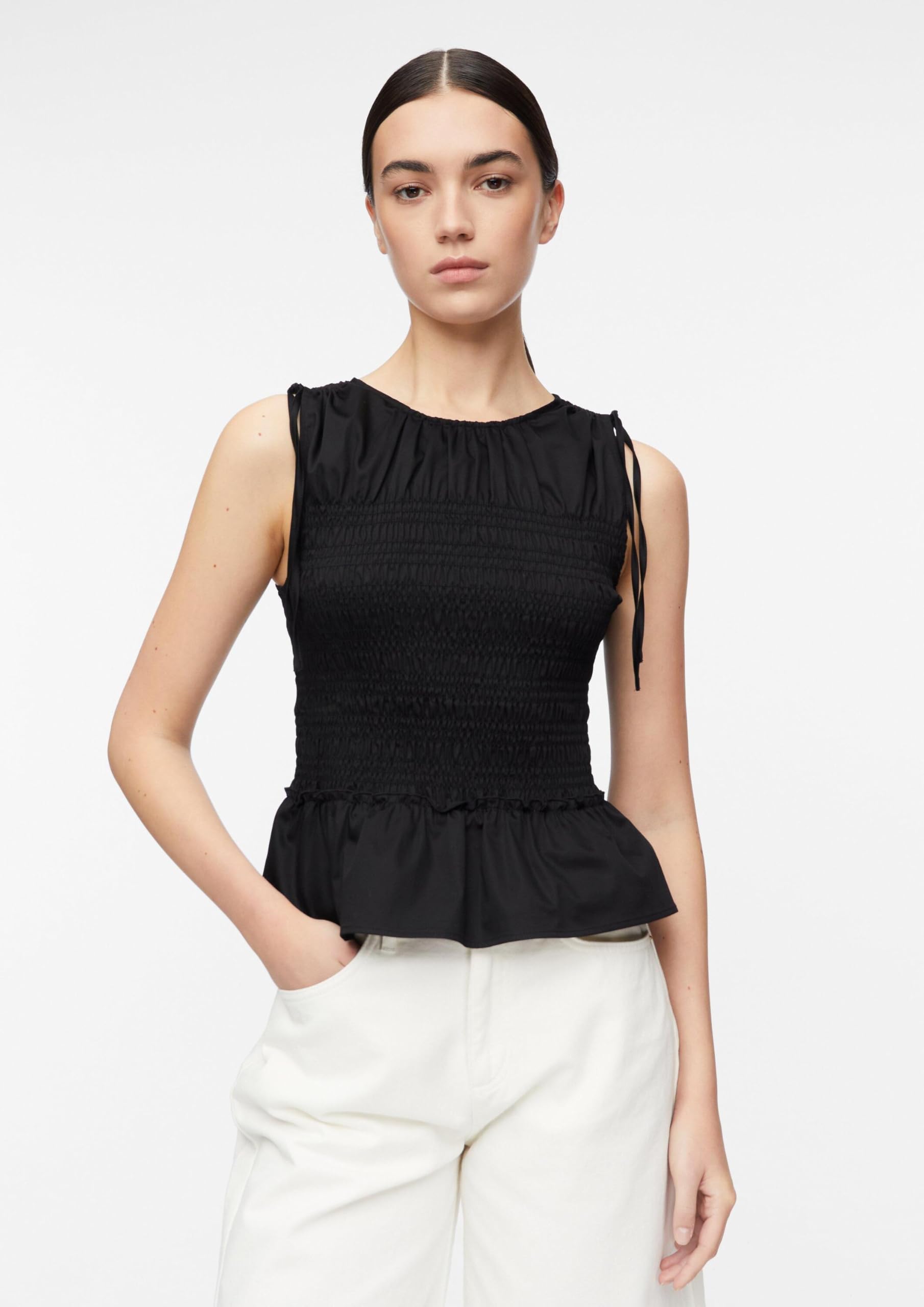 comma-blouses-gesmockte-popeline-bluse-volants-rmellos image 6