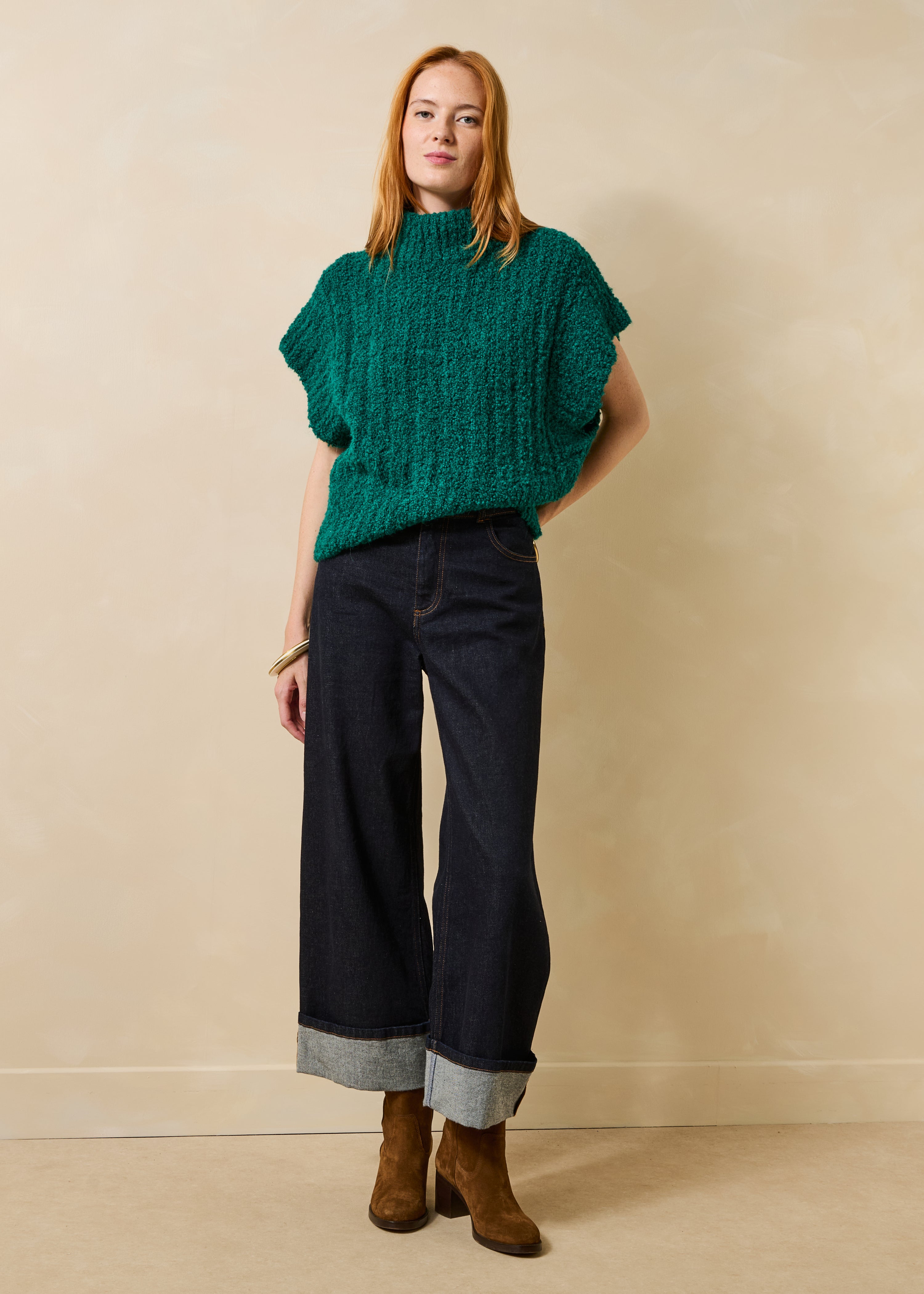 la-f-e-marabout-e-gotico-pullover-smaragd-kurz image 2