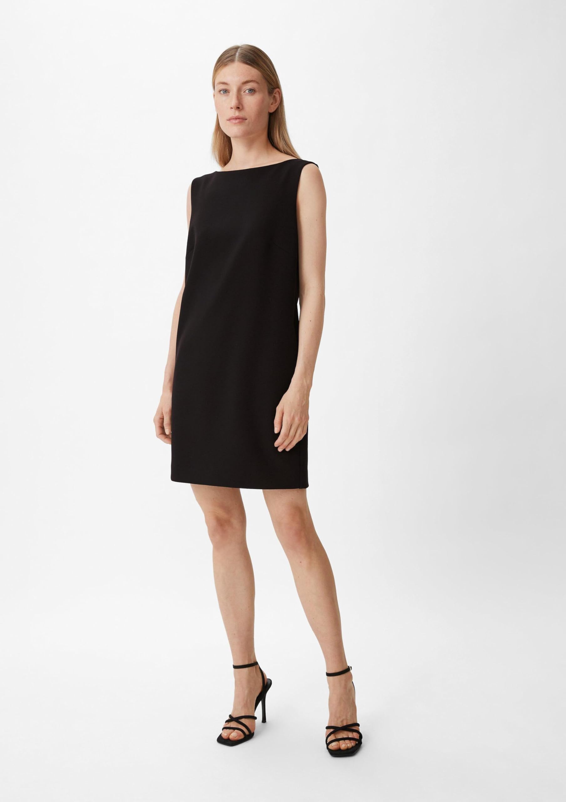 comma-kleid-piqu-schwarz-rmellos-u-boot-ausschnitt image 4