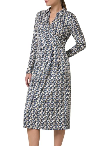 comma-midikleid-kleid-navy-gr-42-wickeloptik-gemustert image 8