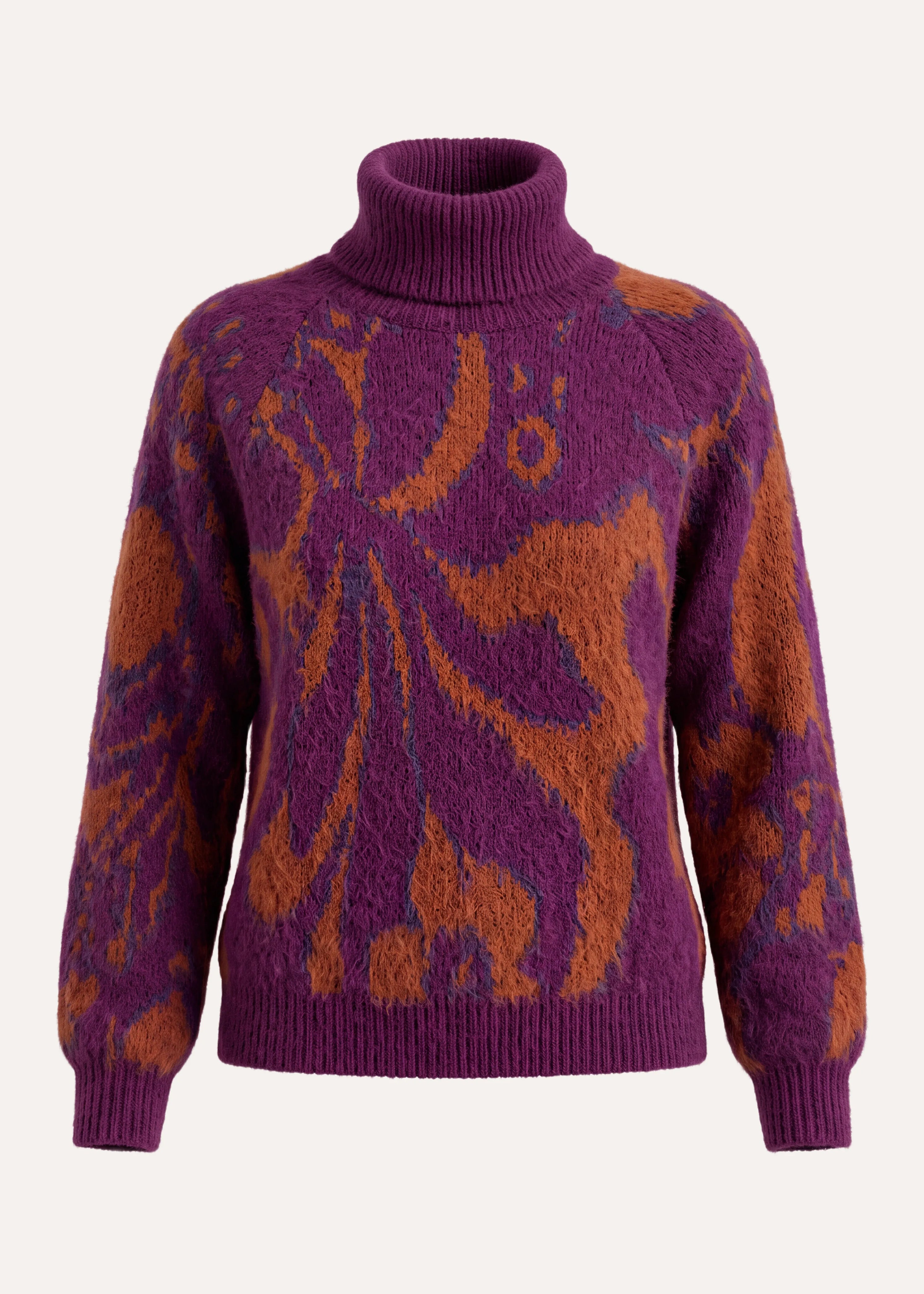 la-f-e-marabout-e-giovana-pullover-lila-orange-rollkragen-mohair image 6