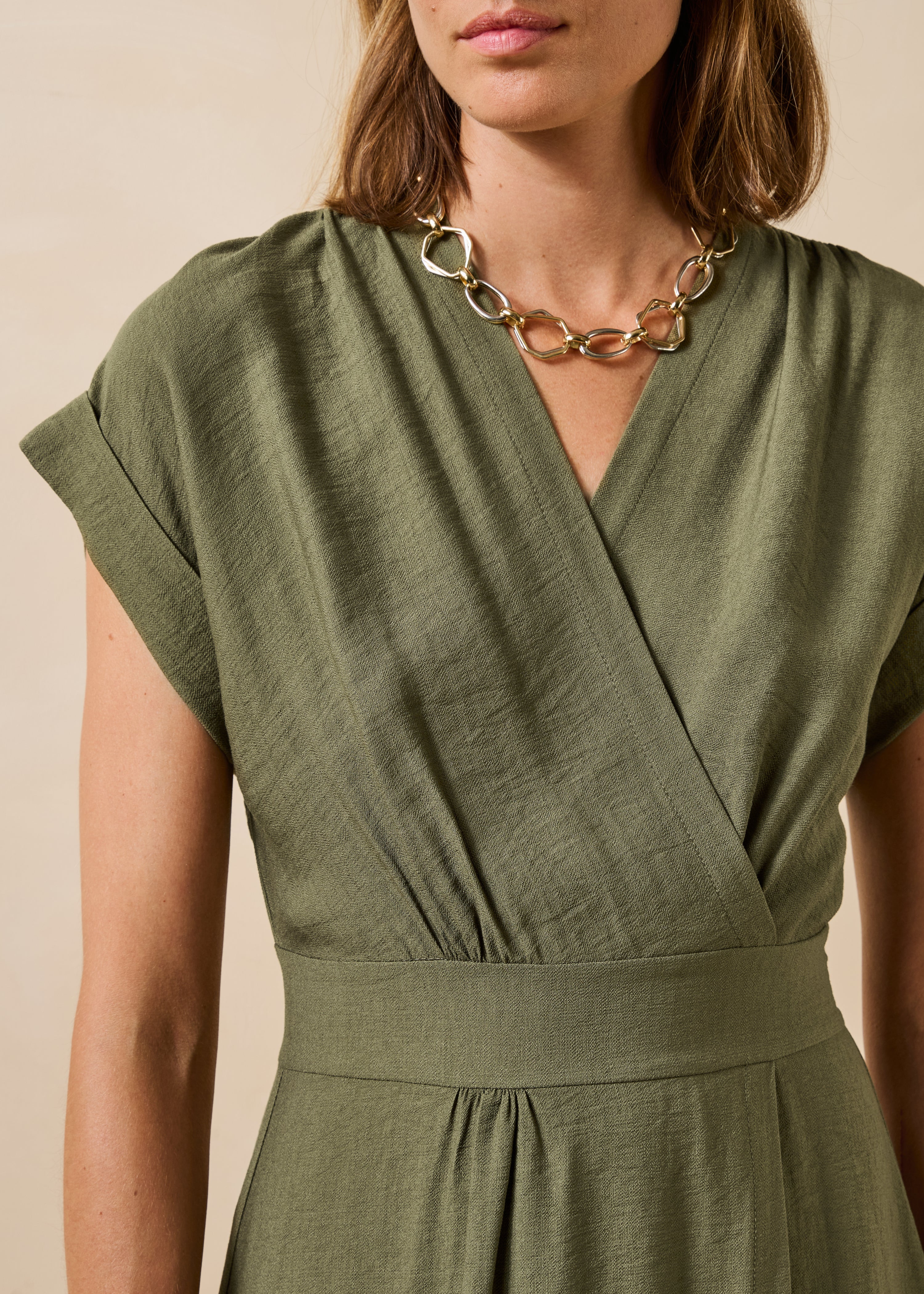 la-f-e-marabout-e-fresa-kleid-khaki-lang-tailliert image 5