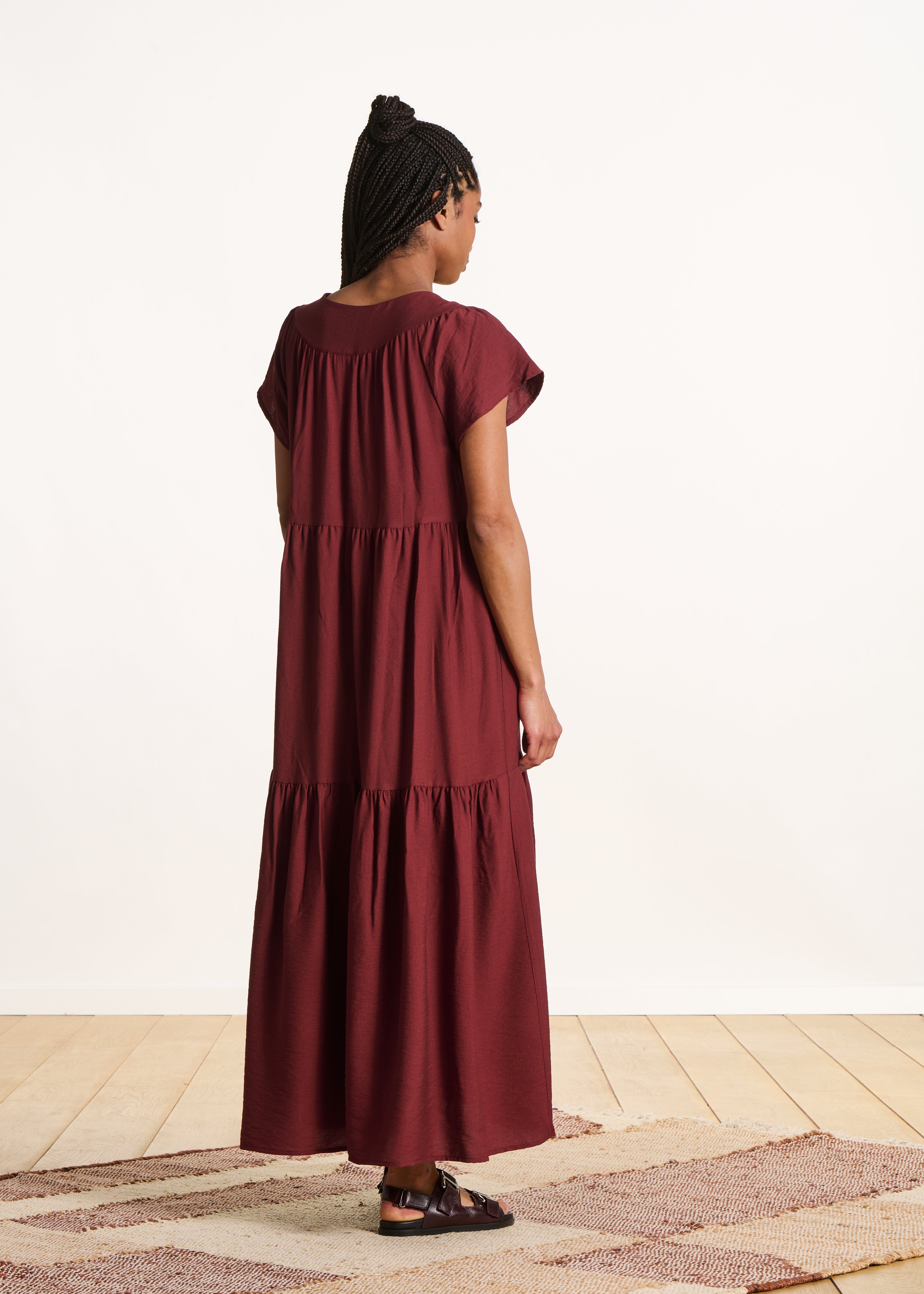 la-f-e-marabout-e-fomiga-kleid-bordeaux-lang-jacquard image 2
