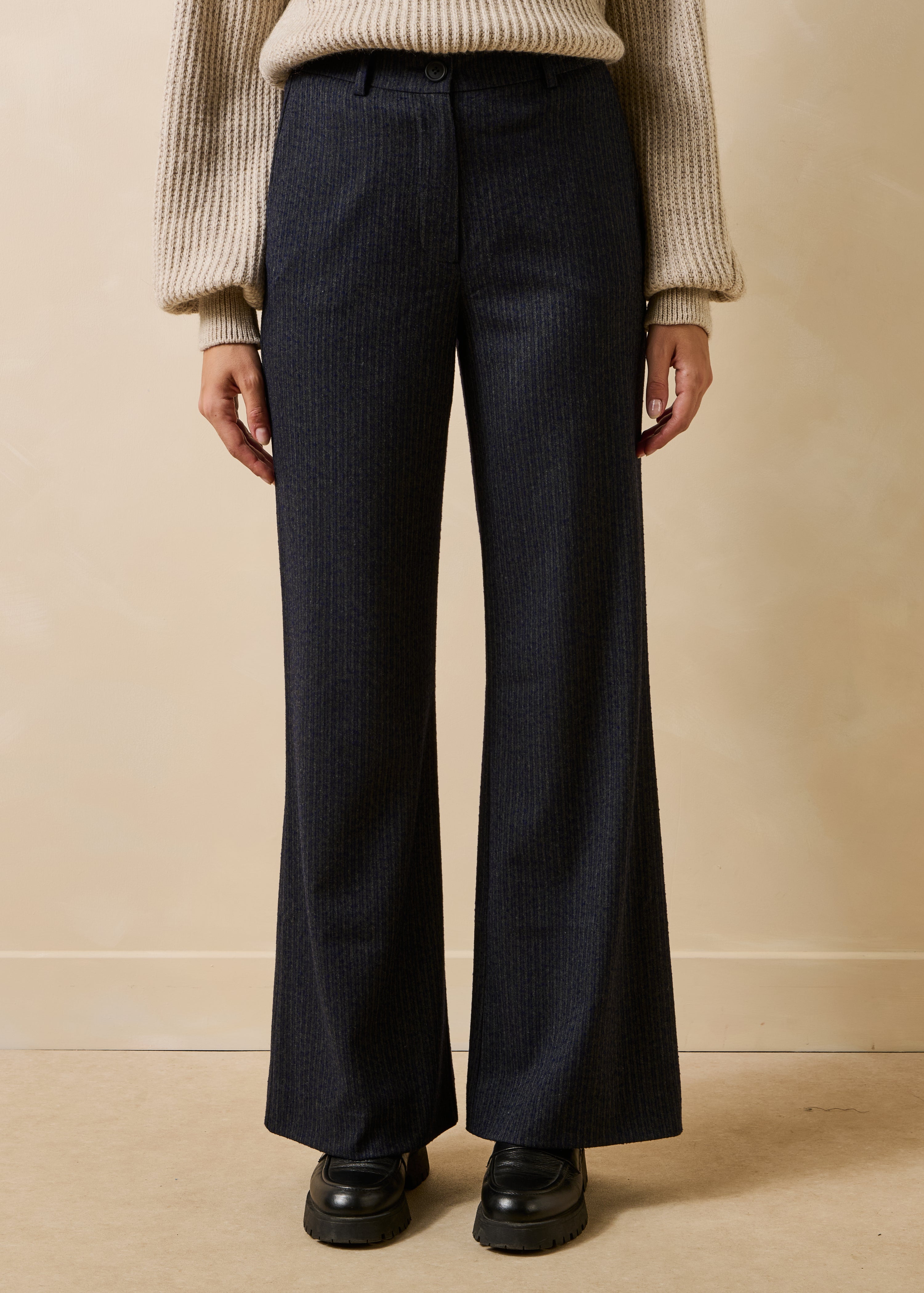 la-f-e-marabout-e-blandin-hose-damen-anthrazit-gestreift image 2