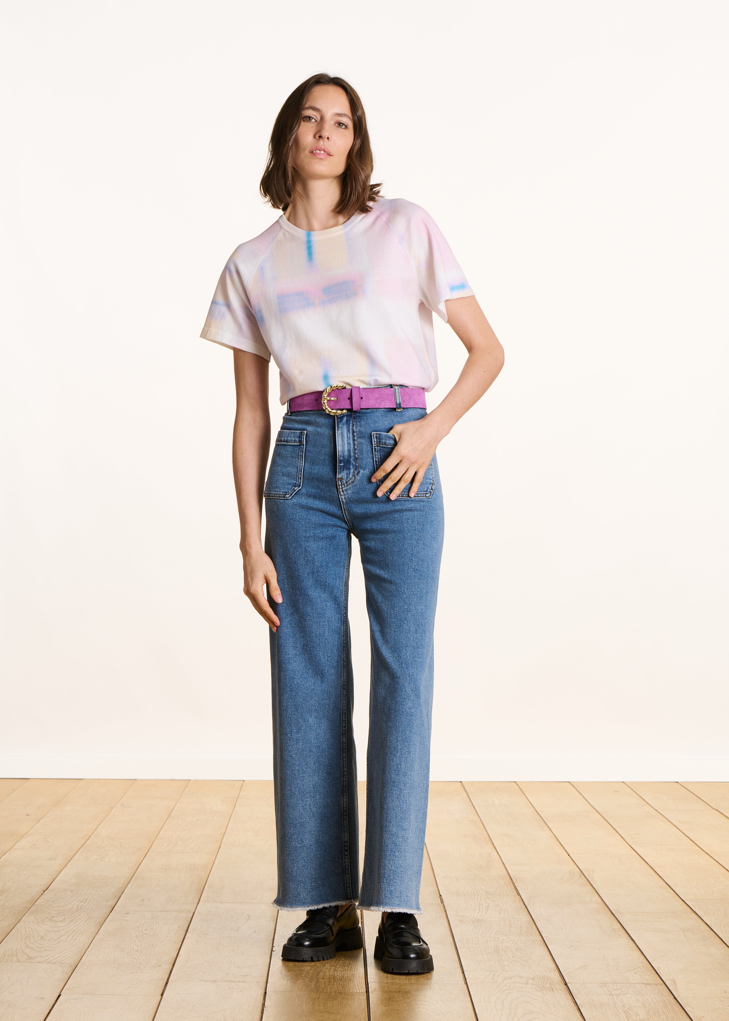 la-f-e-marabout-e-jeans-flare-hell-high-waist-bio image 1
