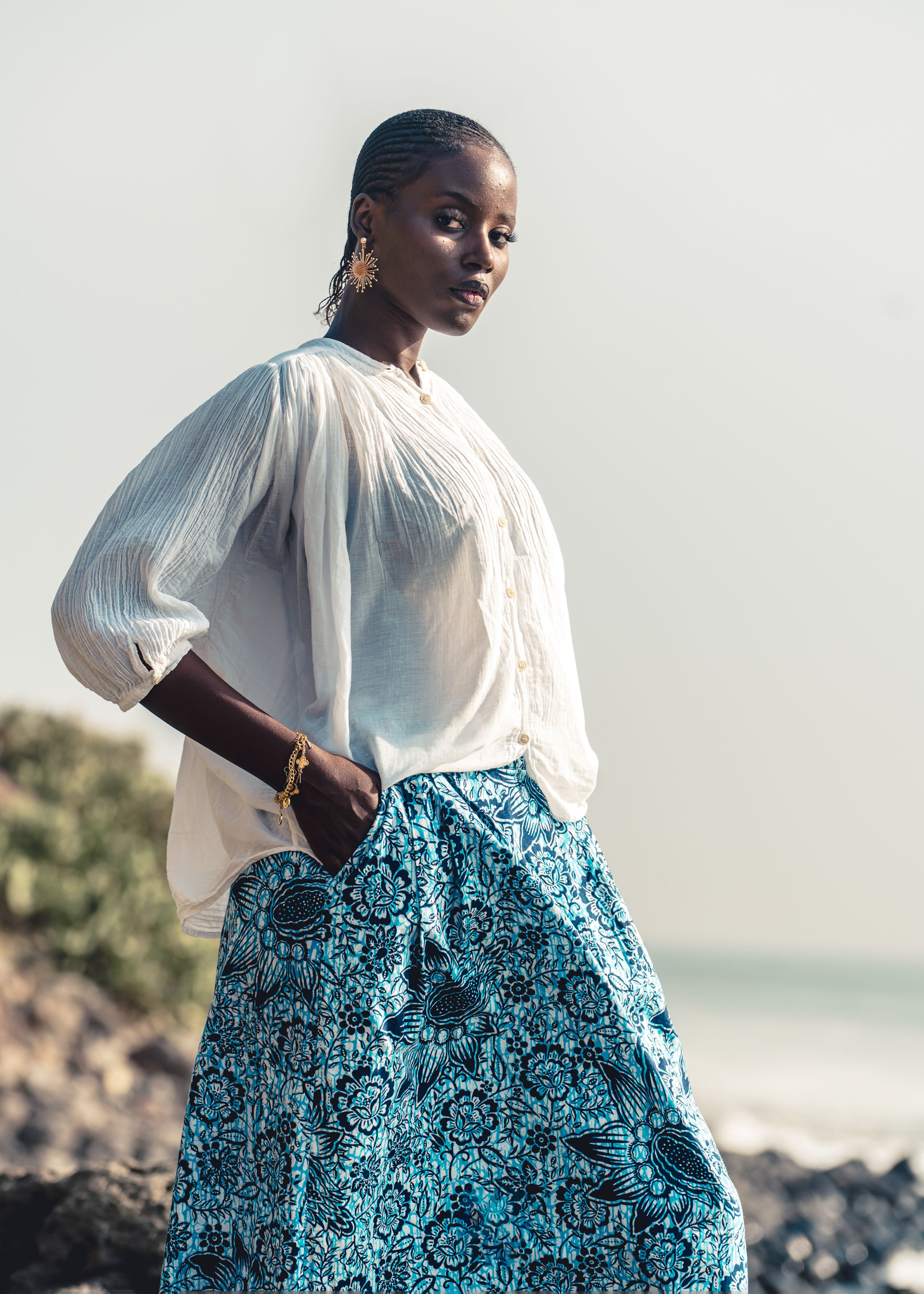 la-f-e-marabout-e-daloa-maxirock-blau-damenrock-baumwolle image 5