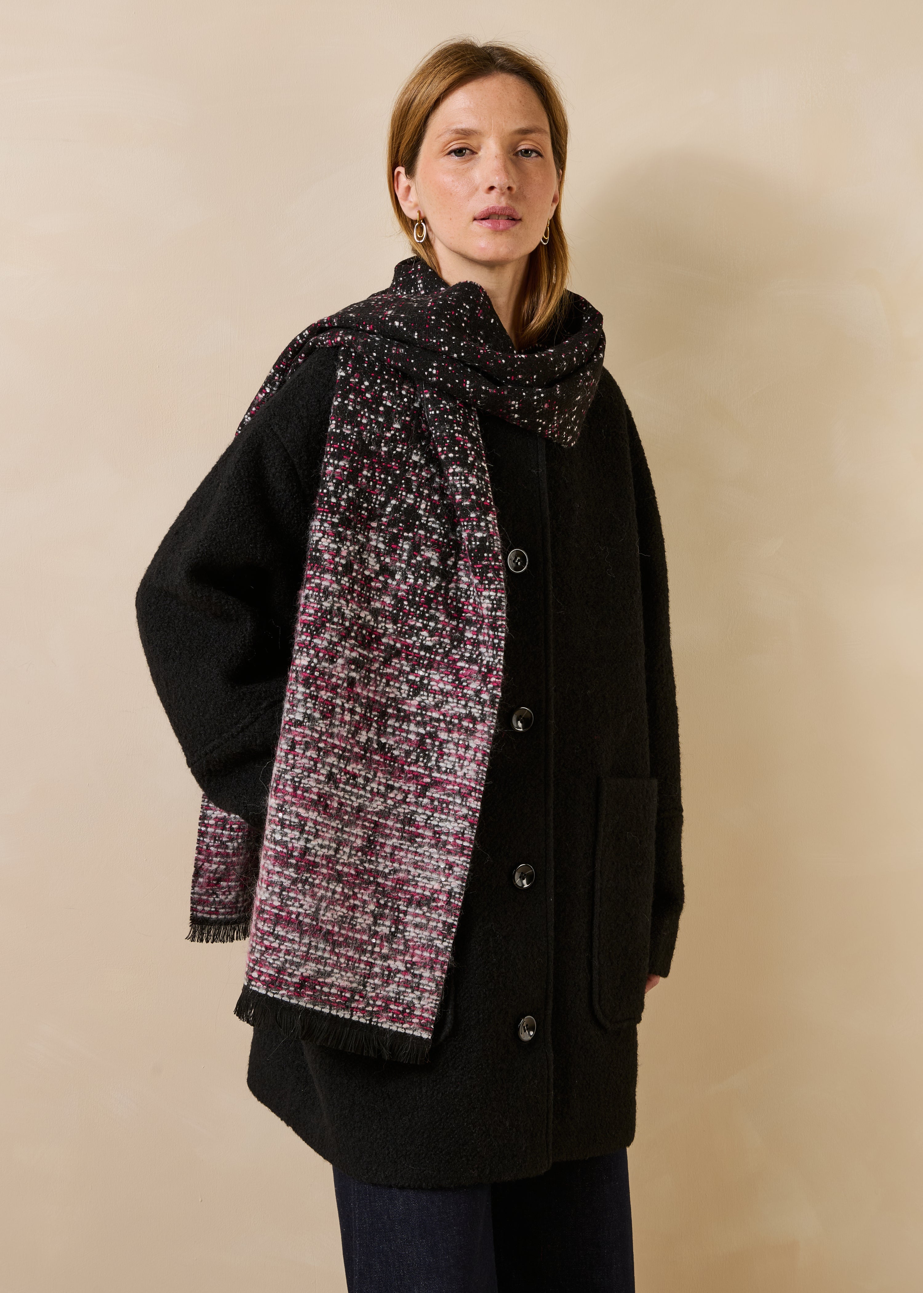 la-f-e-marabout-e-grepil-schal-schwarz-bordeaux-lurex image 1