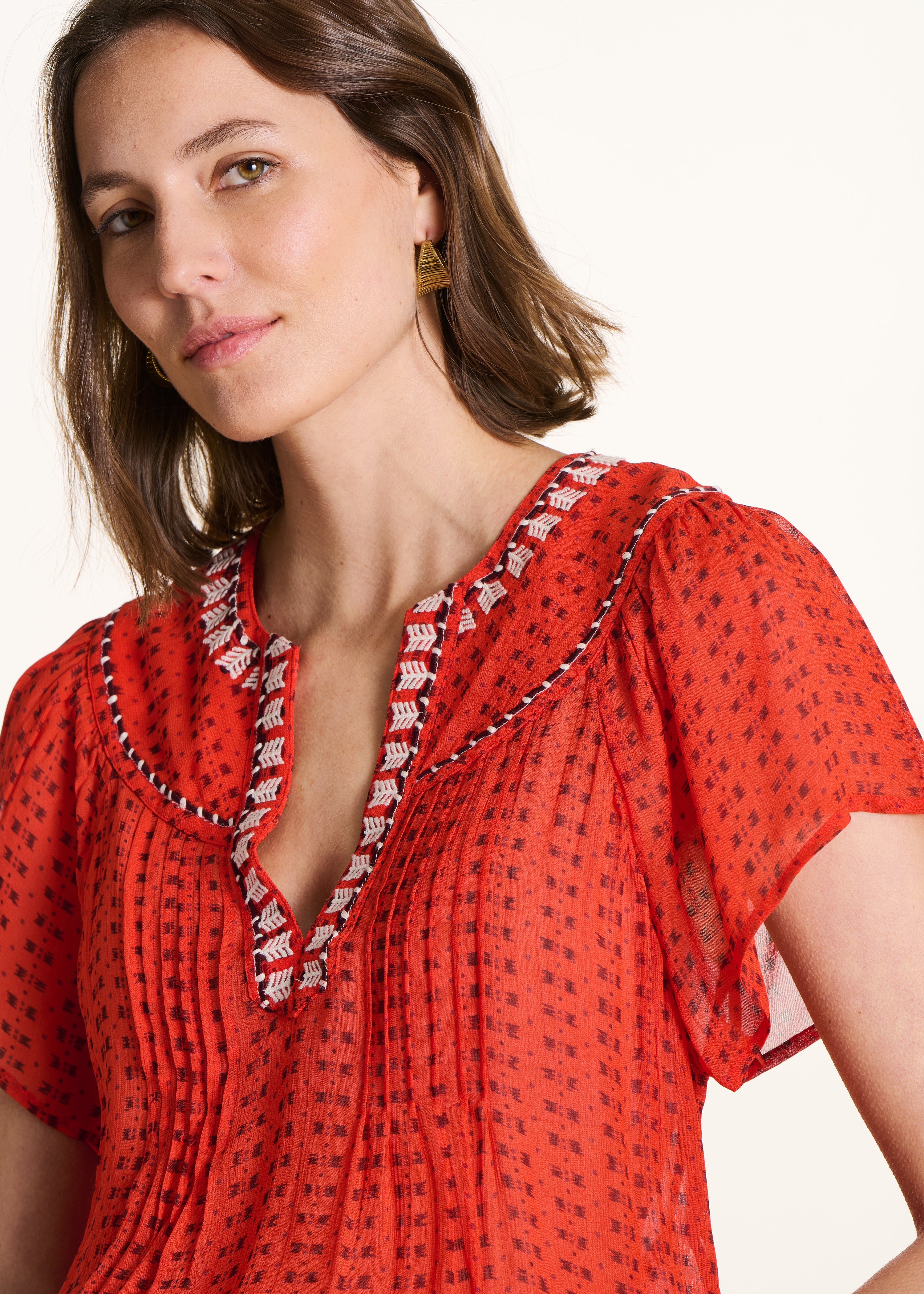 la-f-e-marabout-e-bluse-orange-jaspe-grafikmuster-gr-34 image 5