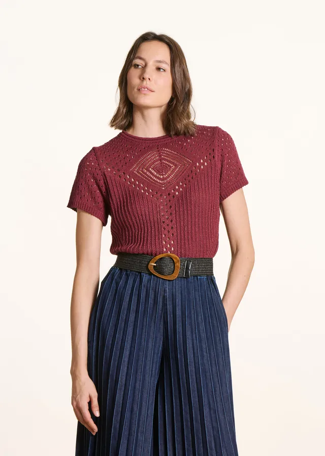 la-f-e-marabout-e-pullover-bordeaux-lochstrick-mahogany image 1