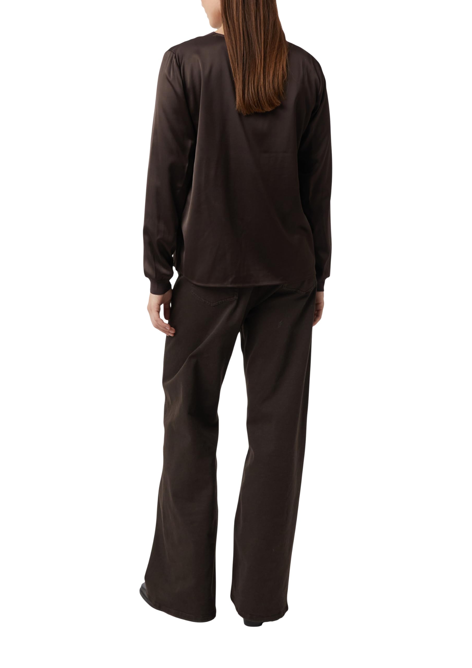 comma-blouses-satinbluse-v-ausschnitt-creme-wei image 2