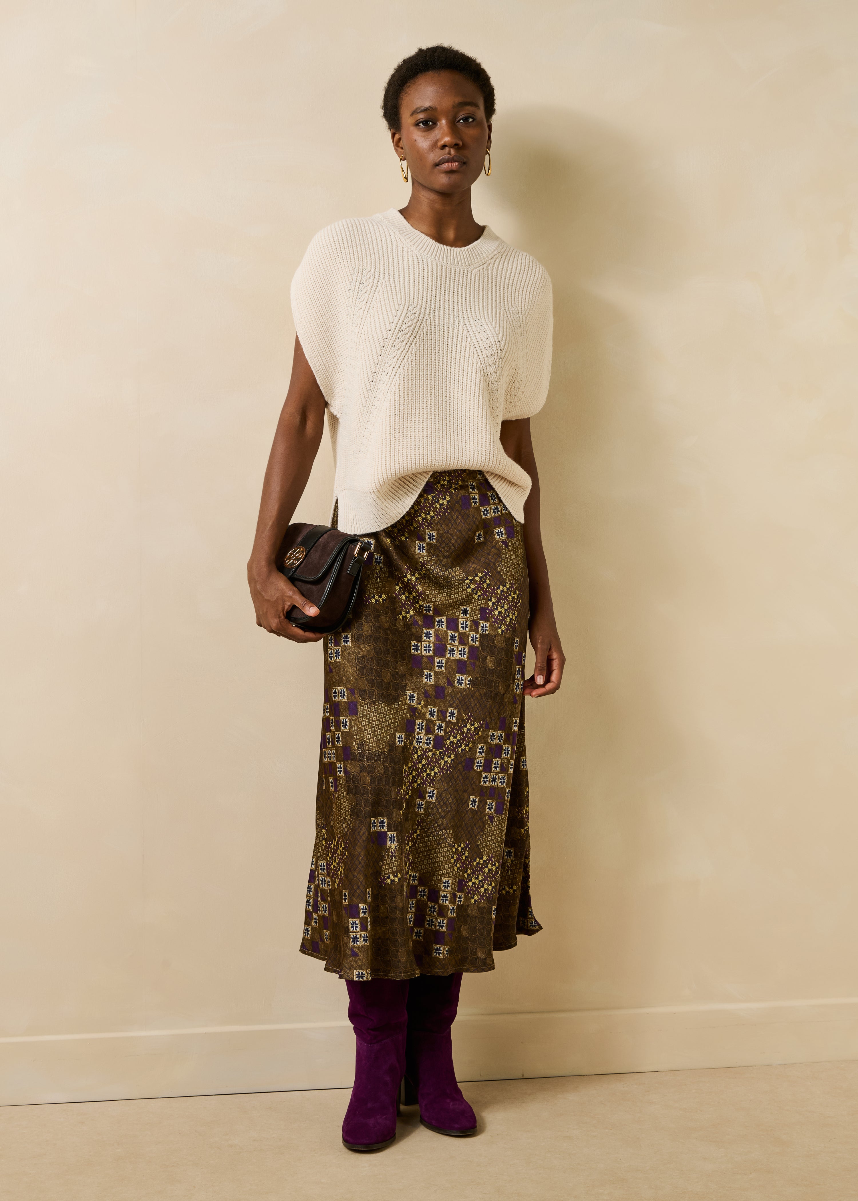 la-f-e-marabout-e-galea-pullover-ecru-wolle-alpaka-kurzarm image 1