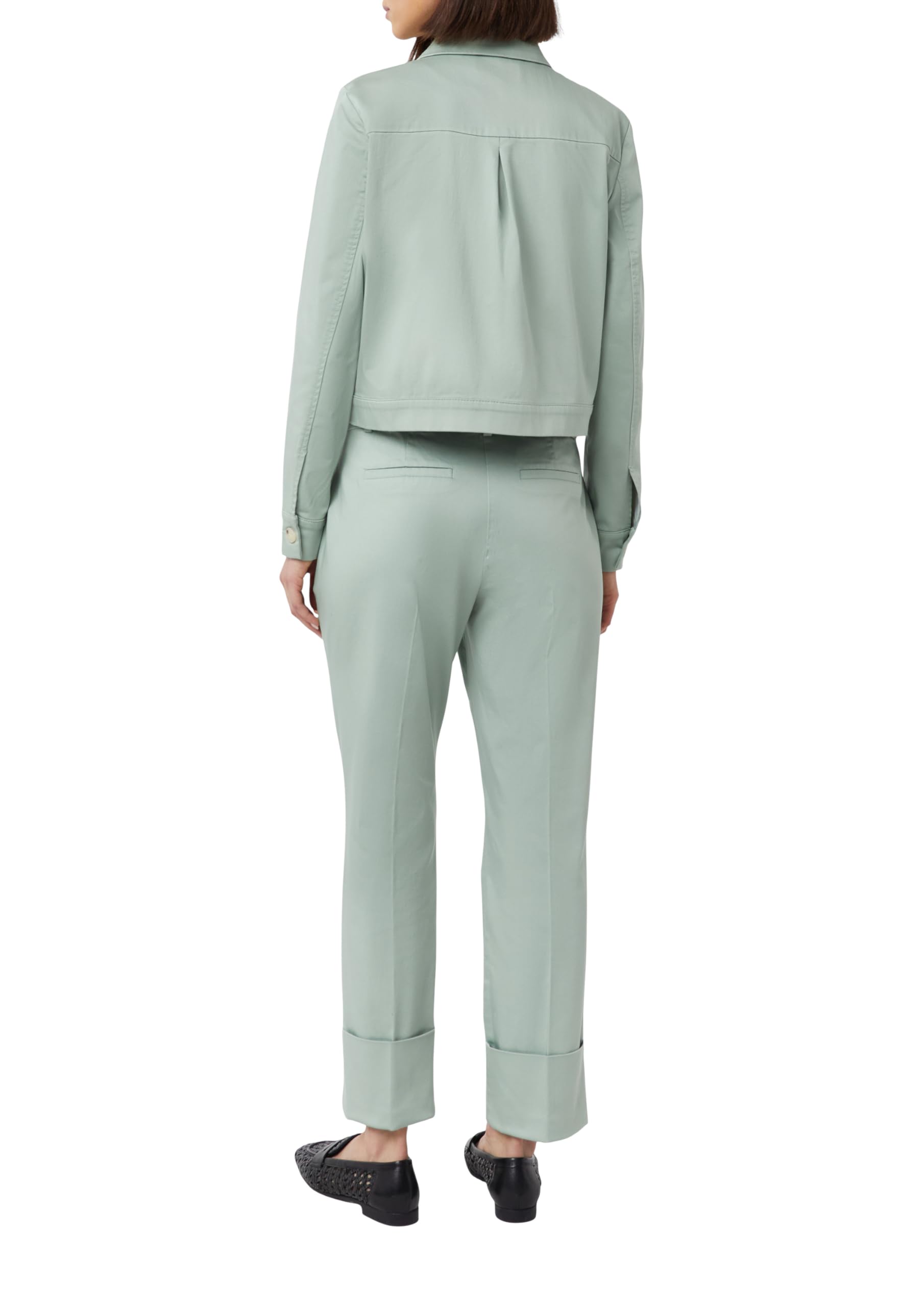 comma-jackets-baumwollsatin-jacke-boxy-fit-hemdkragen image 2