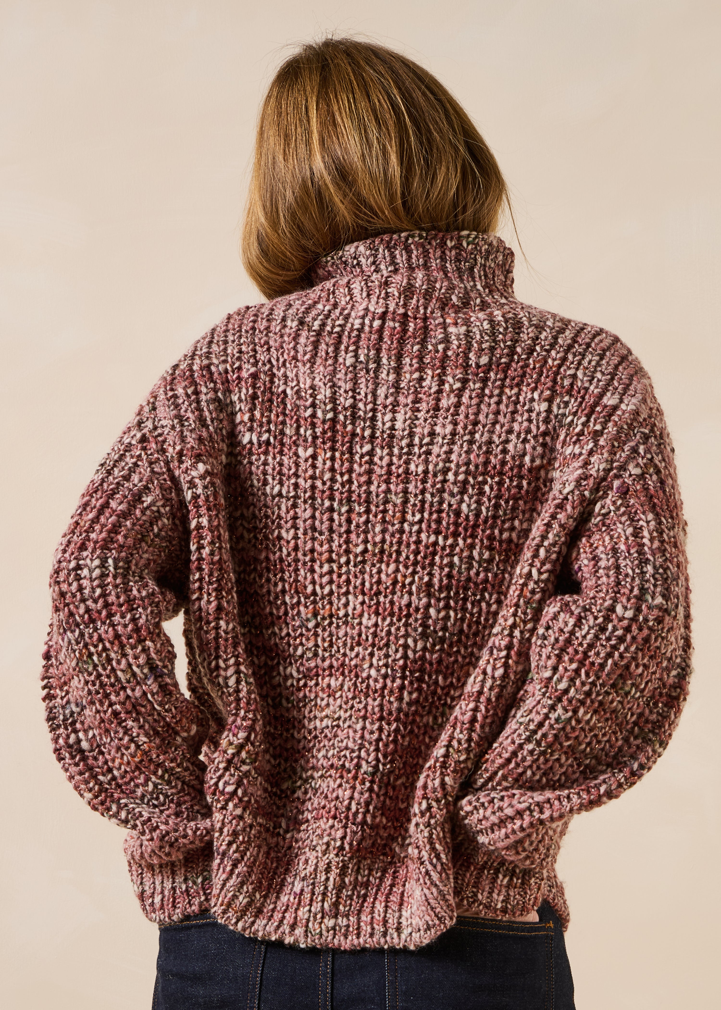 la-f-e-marabout-e-graf-pullover-altrosa-wollmix-zopfmuster image 3