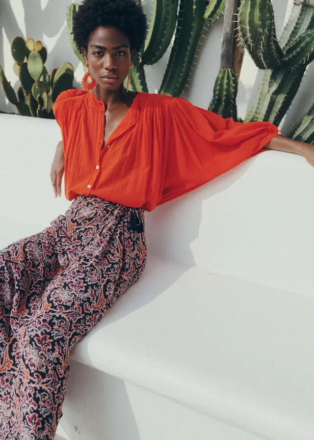 la-f-e-marabout-e-chemises-bluse-douwina-baumwollvoile-orange image 1