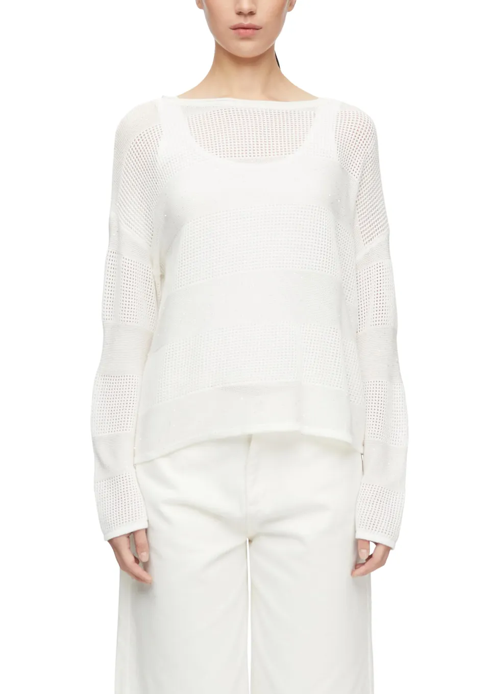 comma-ajourstrick-strickpullover-damen-gr-34-pailletten image 1