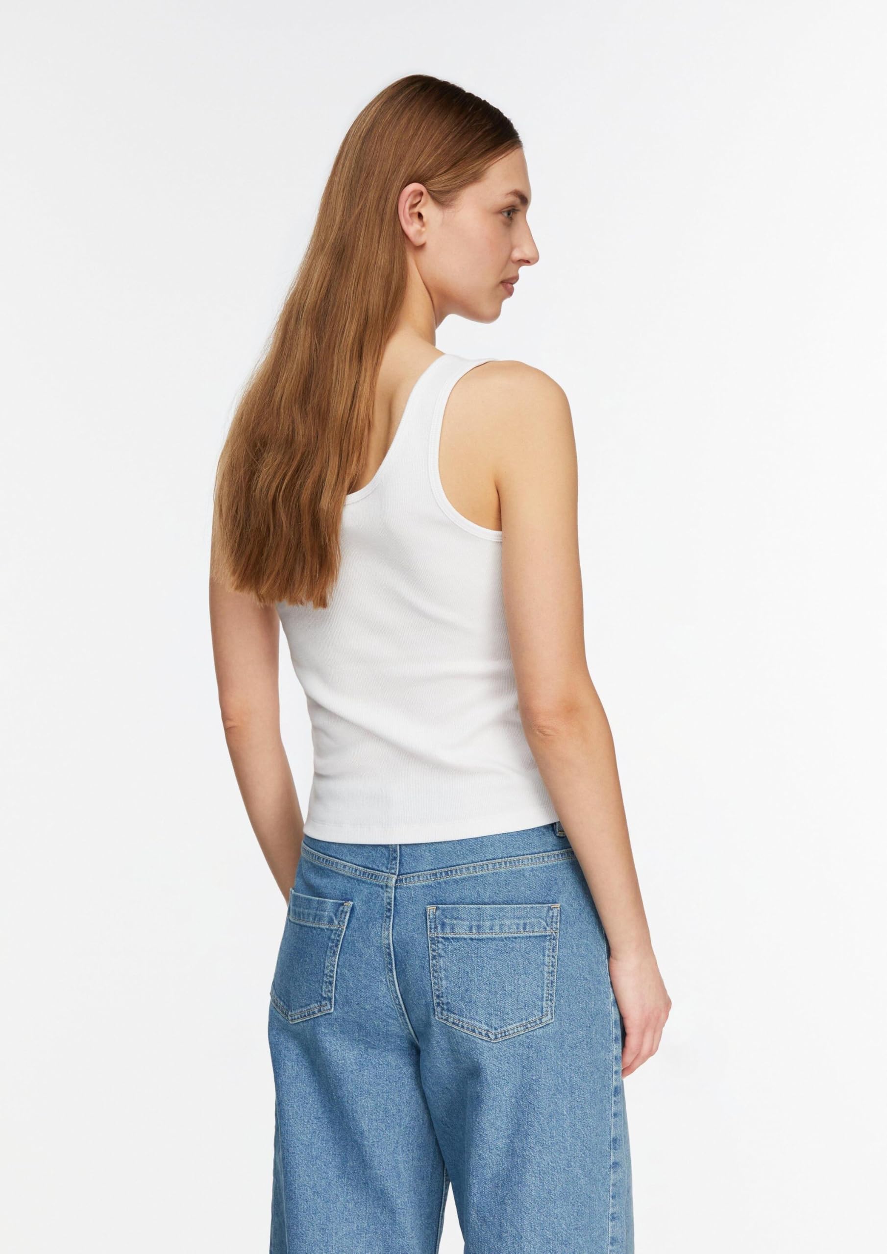 comma-t-shirt-damen-ripp-slim-fit-rundhals-gr-42 image 7