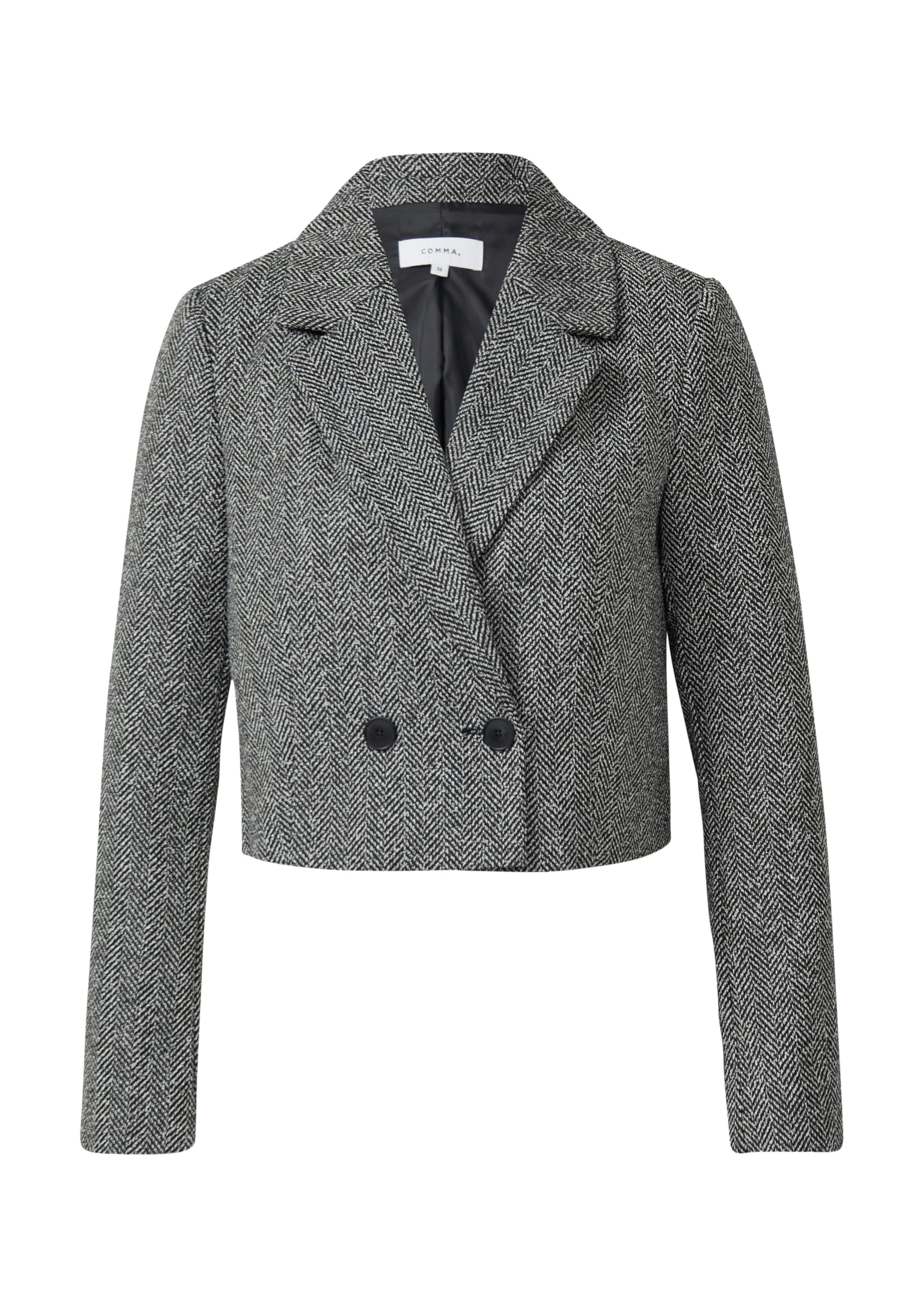 comma-blazers-verk-rzter-herringbone-blazer-jacke image 3