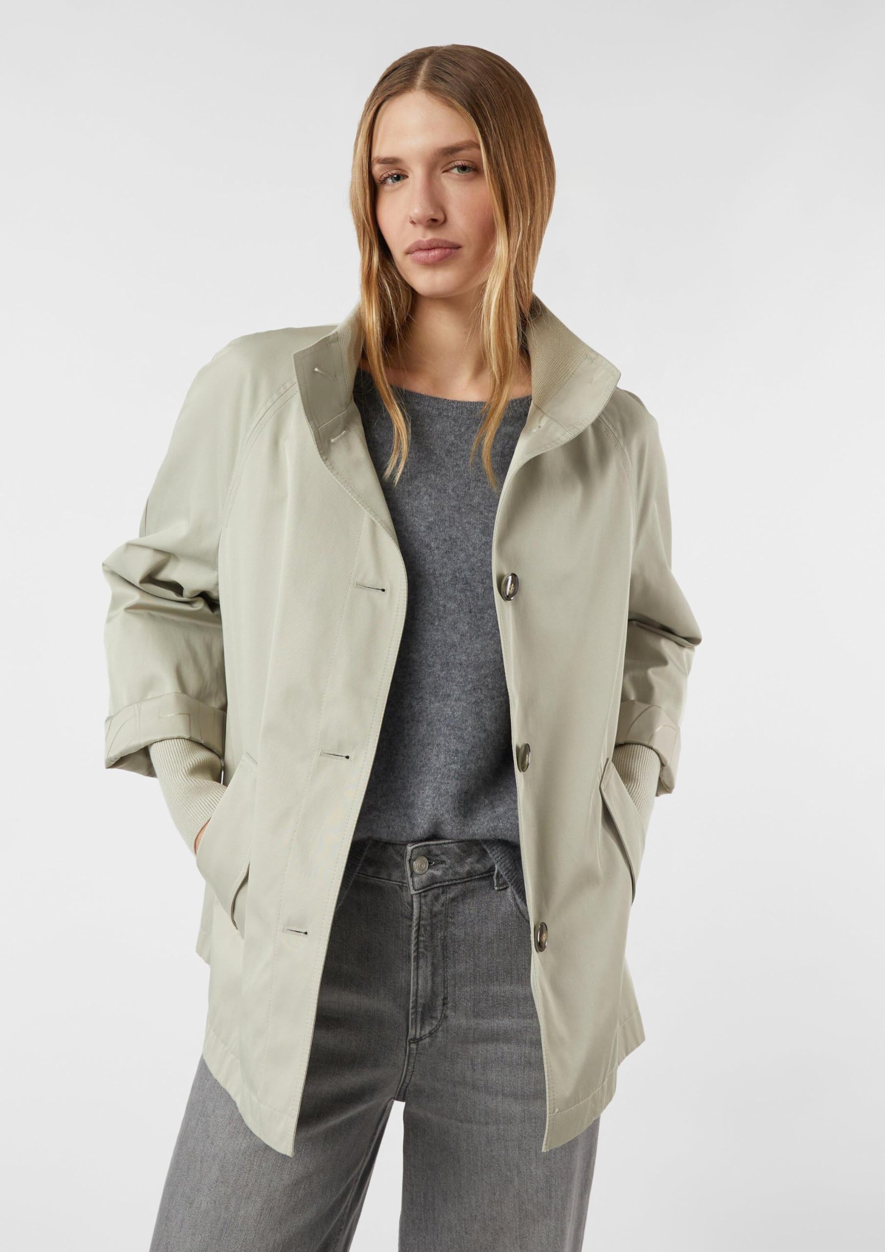 comma-cape-jacke-xs-beige-stehkragen-relaxed-fit image 7