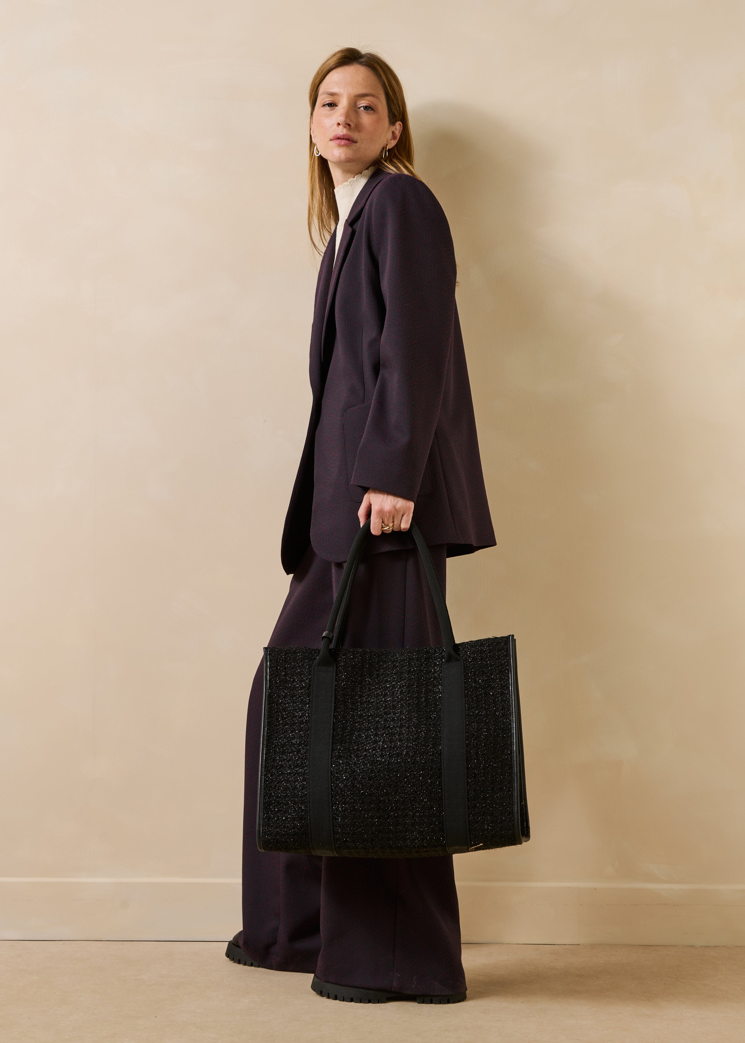 la-f-e-marabout-e-golding-shopper-tweed-schwarz image 2