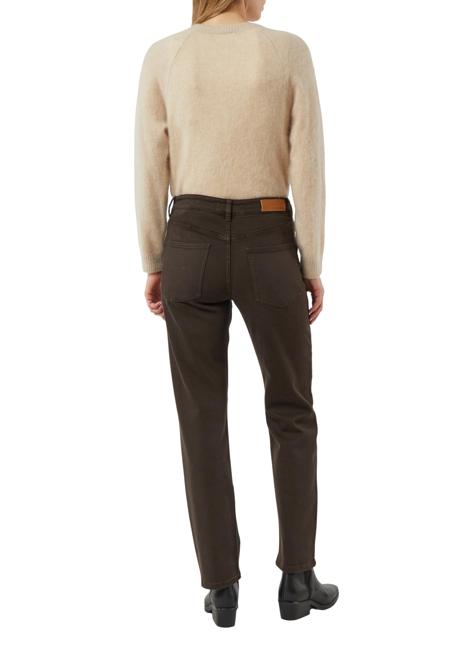 comma-2175771-hose-straight-fit-jeans-stretch-braun-38 image 2