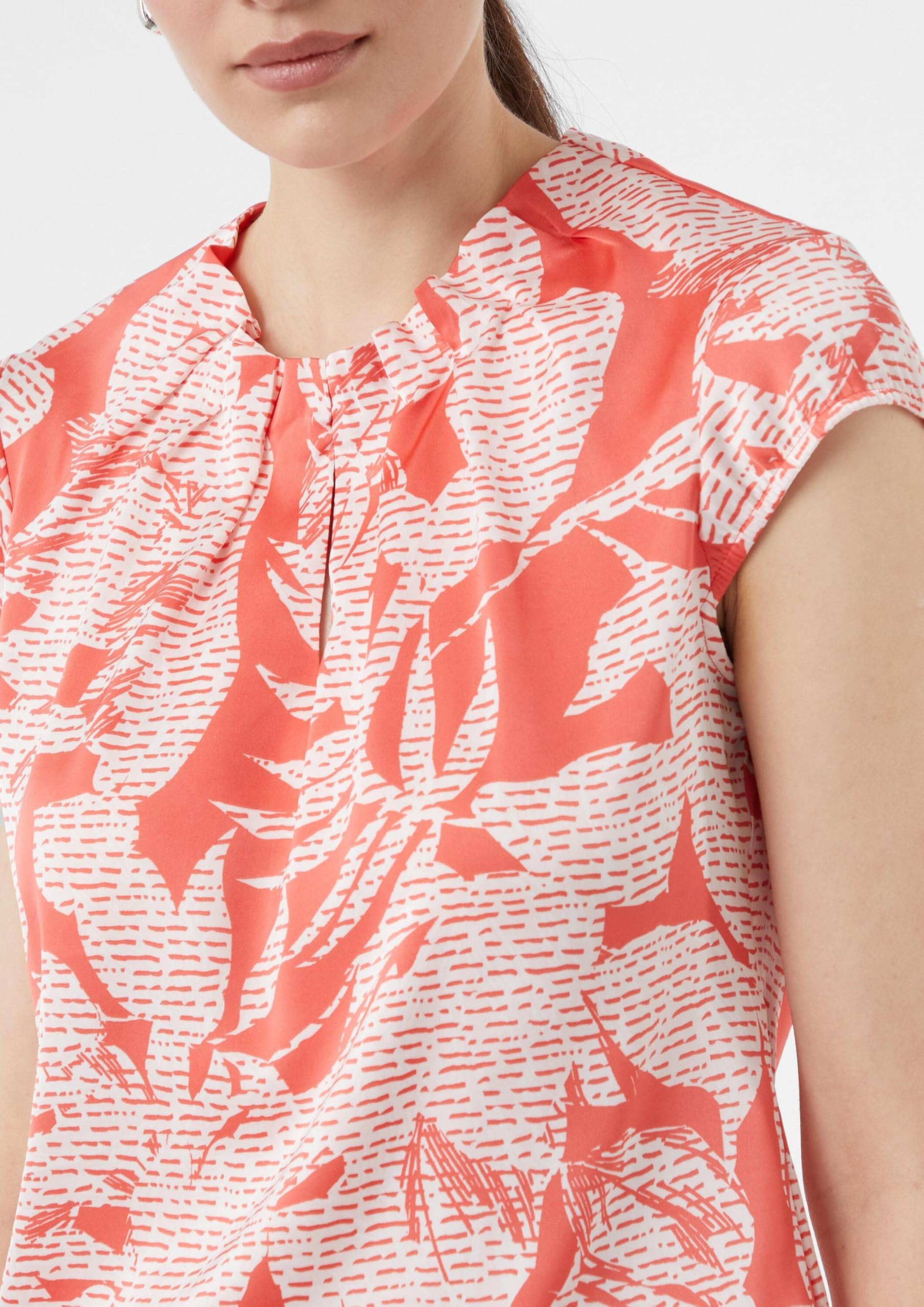 comma-satinbluse-all-over-print-raffung-gr-42-bluse image 4